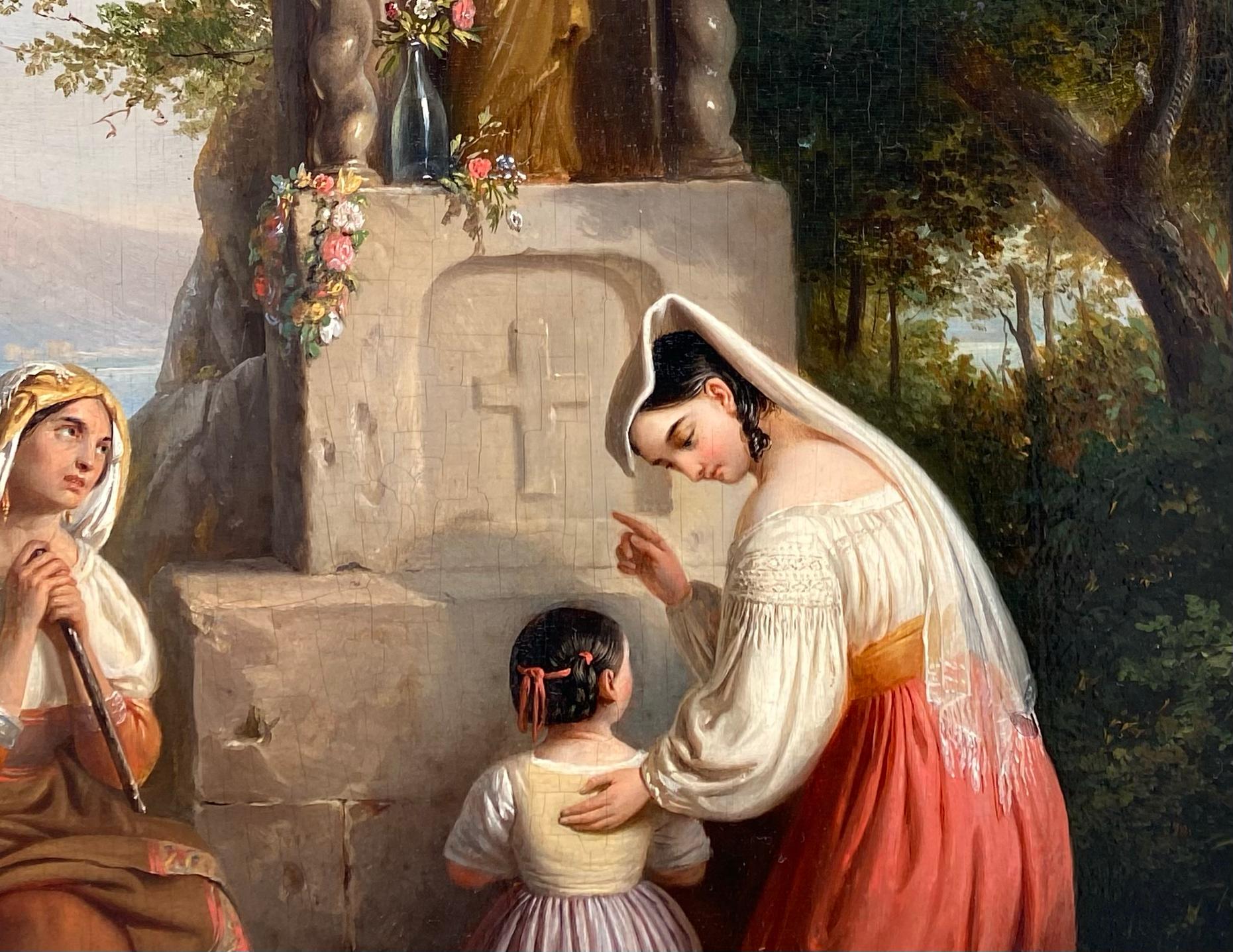 Ensemble en prière de Joseph Meganck ( 1807  - 1891 ), signé et daté de 1845 en vente 4