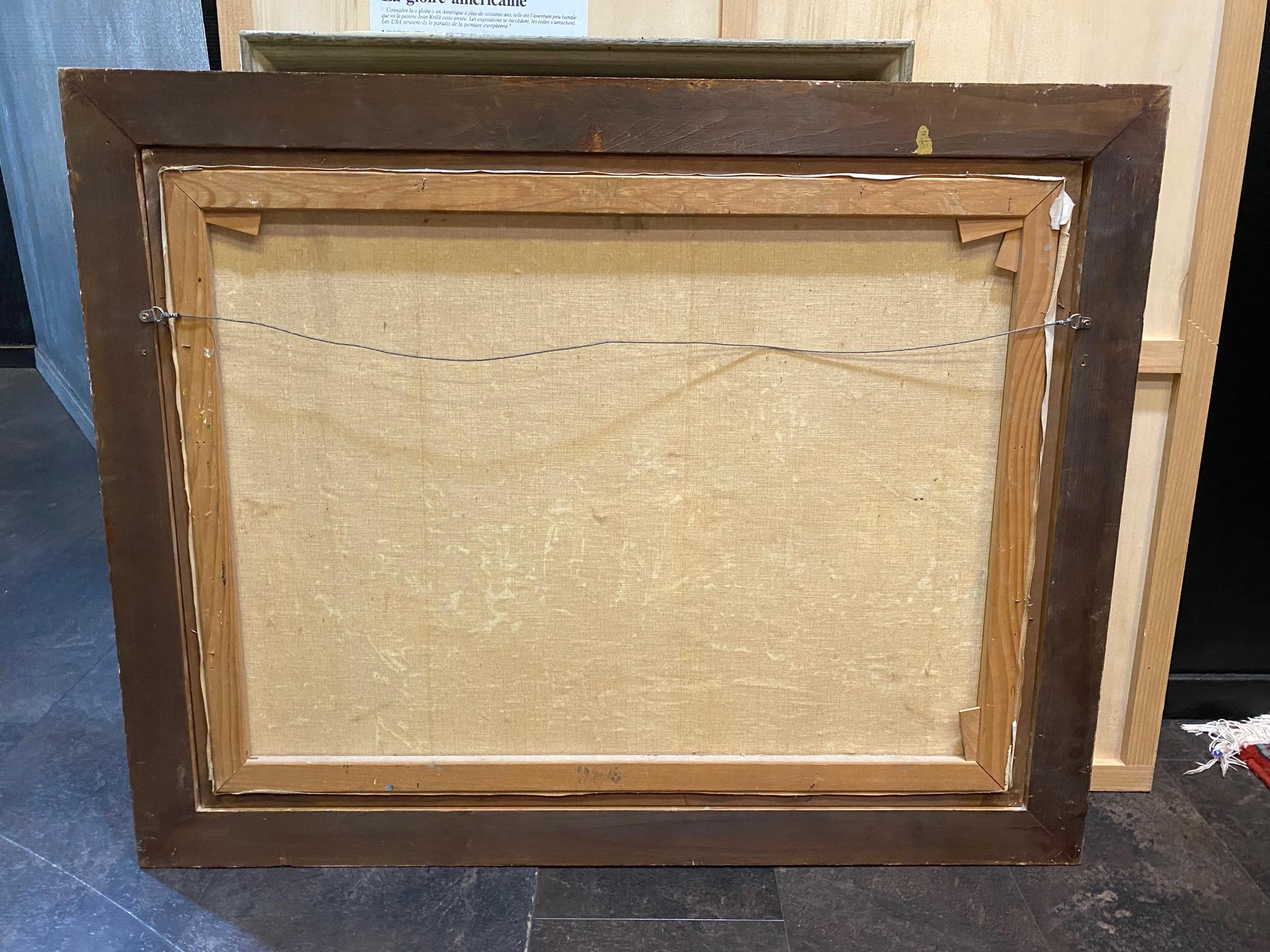 Plainpalais-Markt von Joseph Meneses - Öl auf Leinwand 60x80 cm im Angebot 2