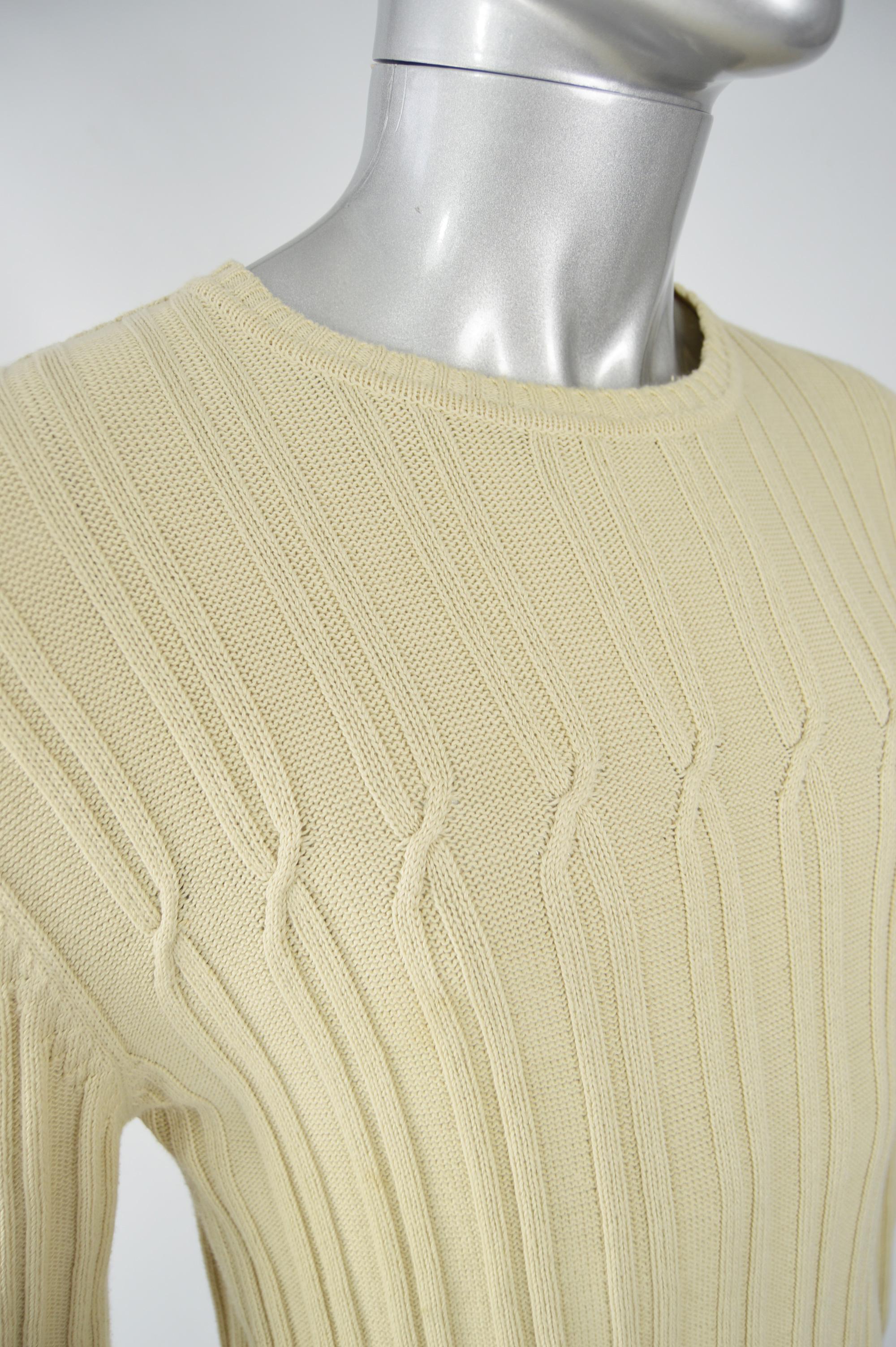 mens cream knitted sweater