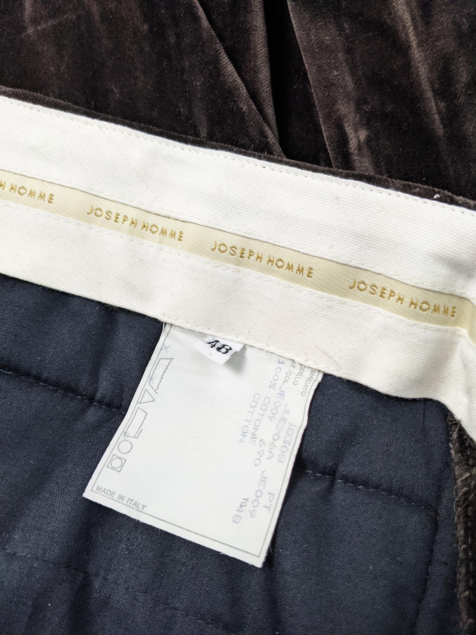 Joseph Mens Vintage Brown Velvet Trousers Pants In Excellent Condition In Doncaster, South Yorkshire
