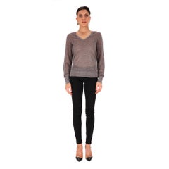 Joseph Metallischer Pullover mit V-Ausschnitt