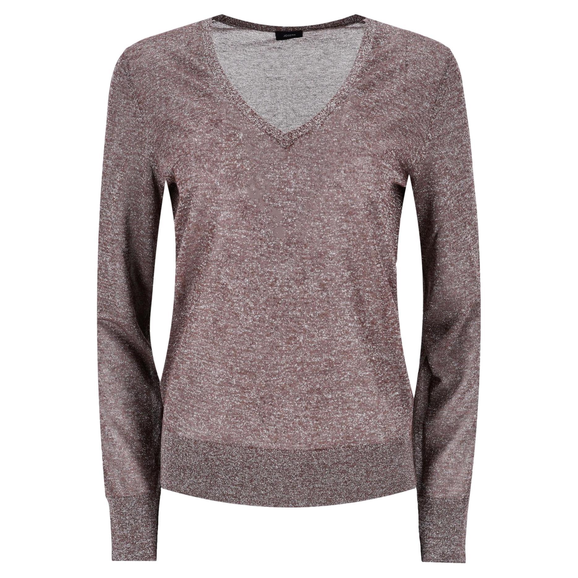 Joseph Metallic V-Neck Jumper