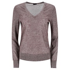 Joseph Metallic V-Neck Jumper