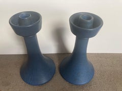 Newcomb Pottery Candlesticks, Great Condition, Flowers Estate (New Orleans)