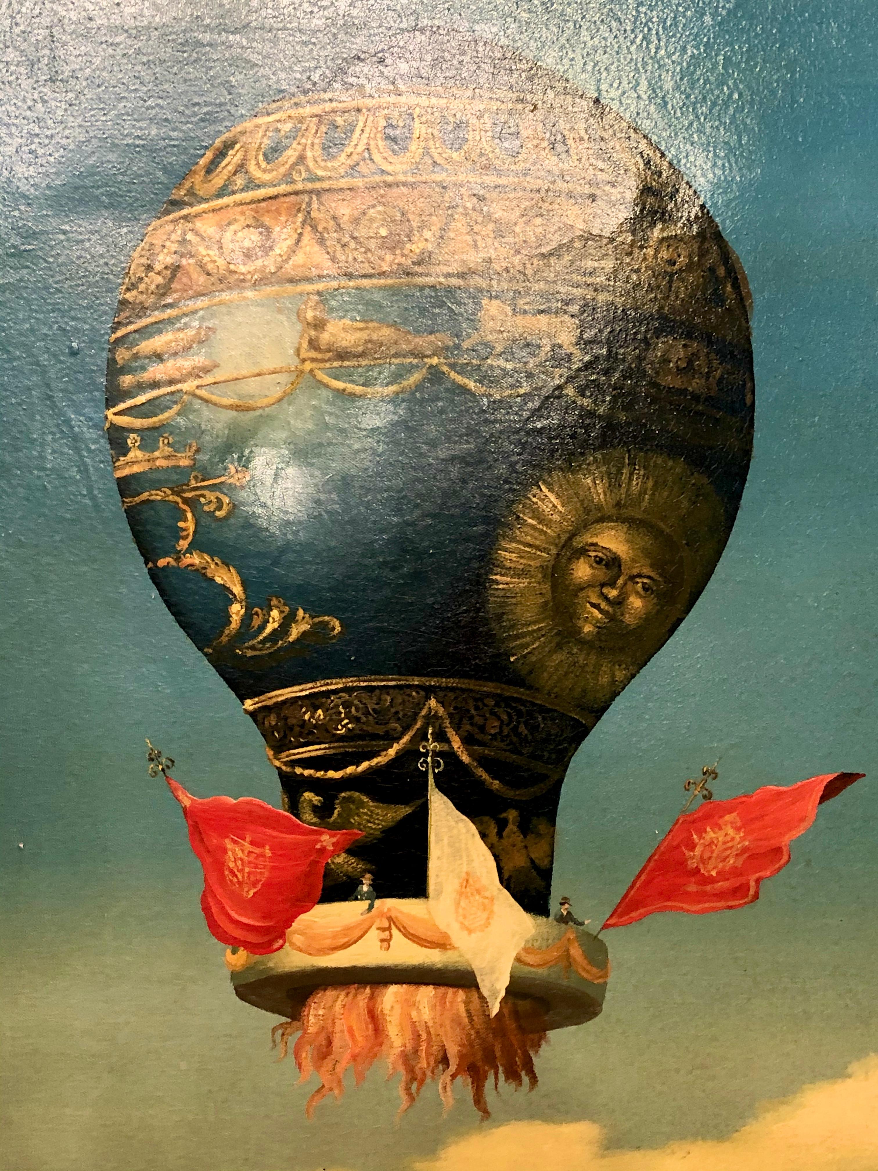 Canvas Joseph-Michel Montgolfier and Jacques-Étienne Montgolfier Oil Painting