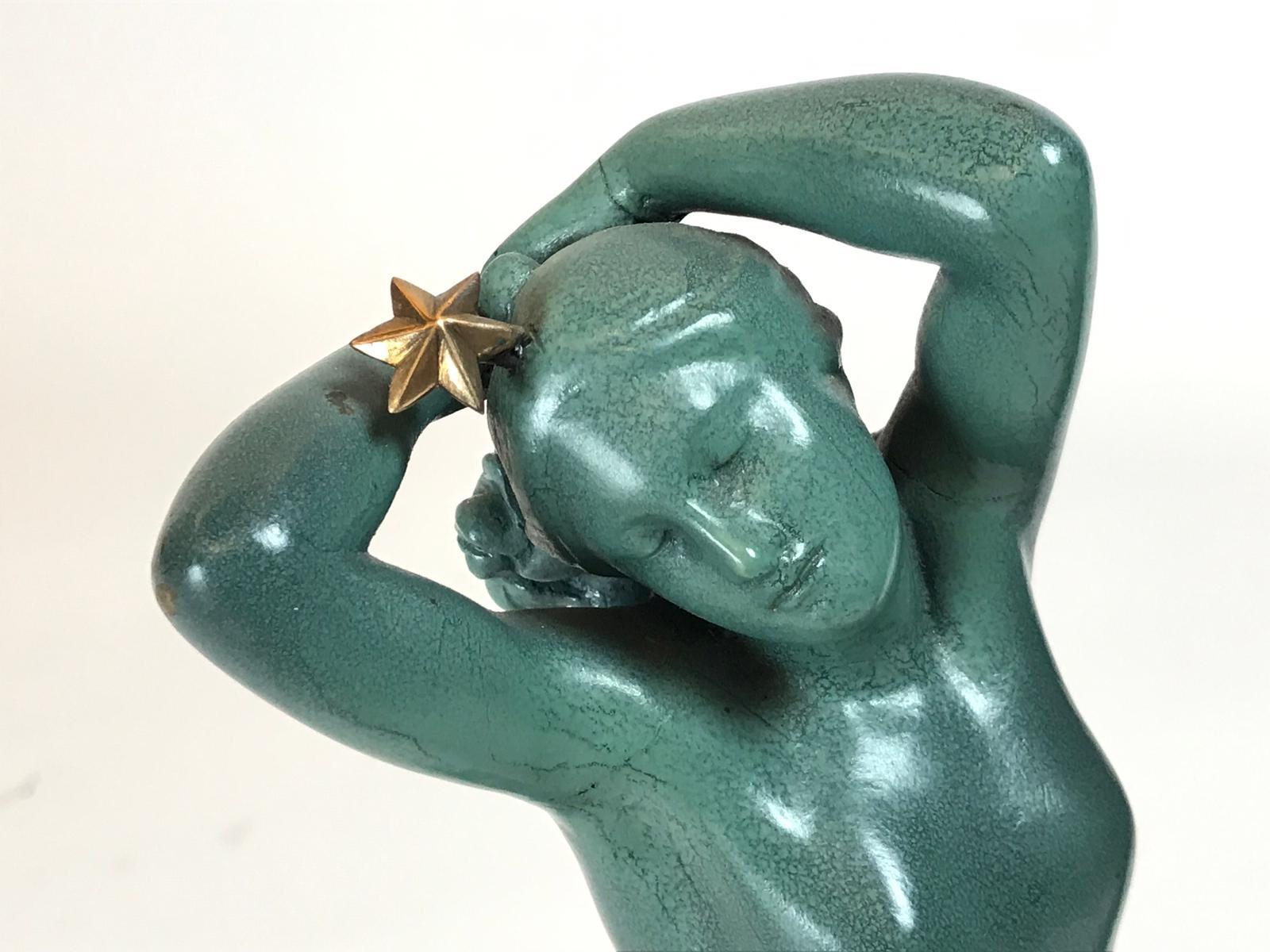 Italian Joseph Michel-Ange Pollet 2 Bronze Figures, 