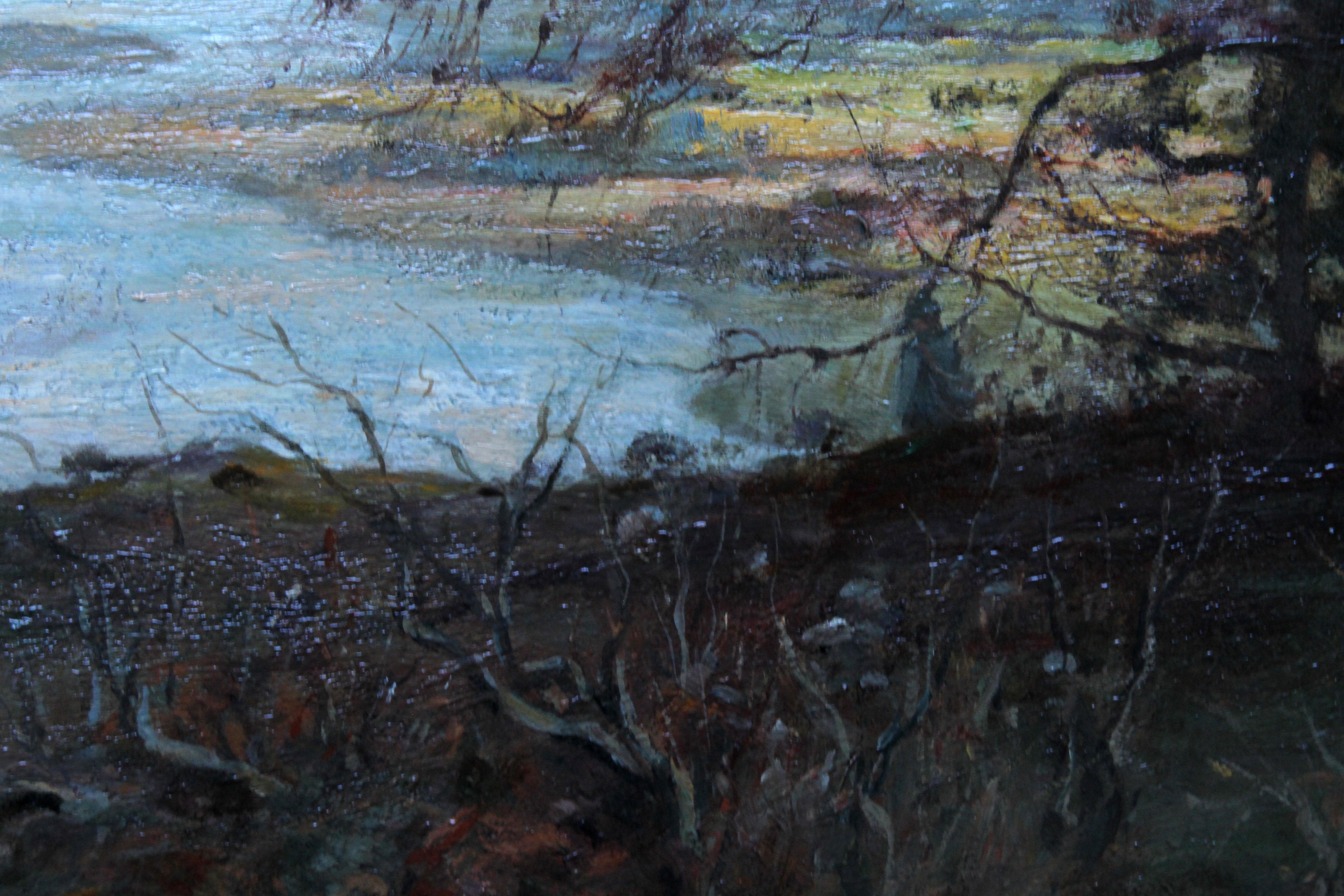 Fluss Tay Landschaft Schottland – schottische Kunst, viktorianisches impressionistisches Ölgemälde im Angebot 2