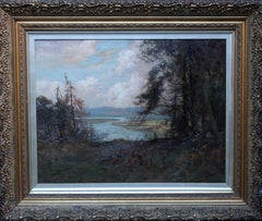 River Tay Landscape Scotland - Scottish art Victorian Impressionist oil painting