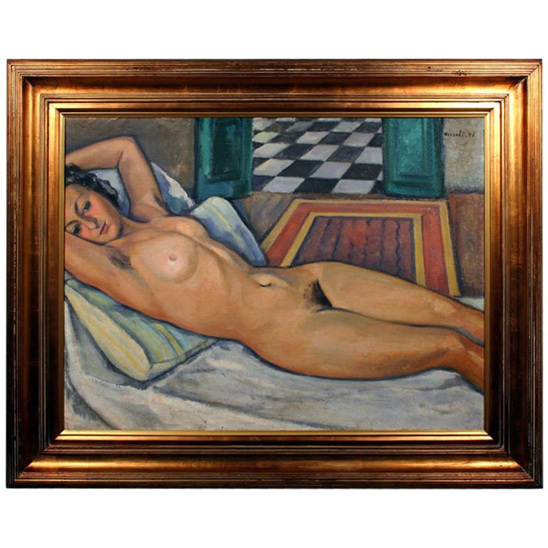 Joseph Misraki, Egypt, born in 1895 “Reclining Nude” For Sale