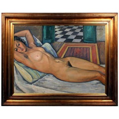 Vintage Joseph Misraki, Egypt, born in 1895 “Reclining Nude”
