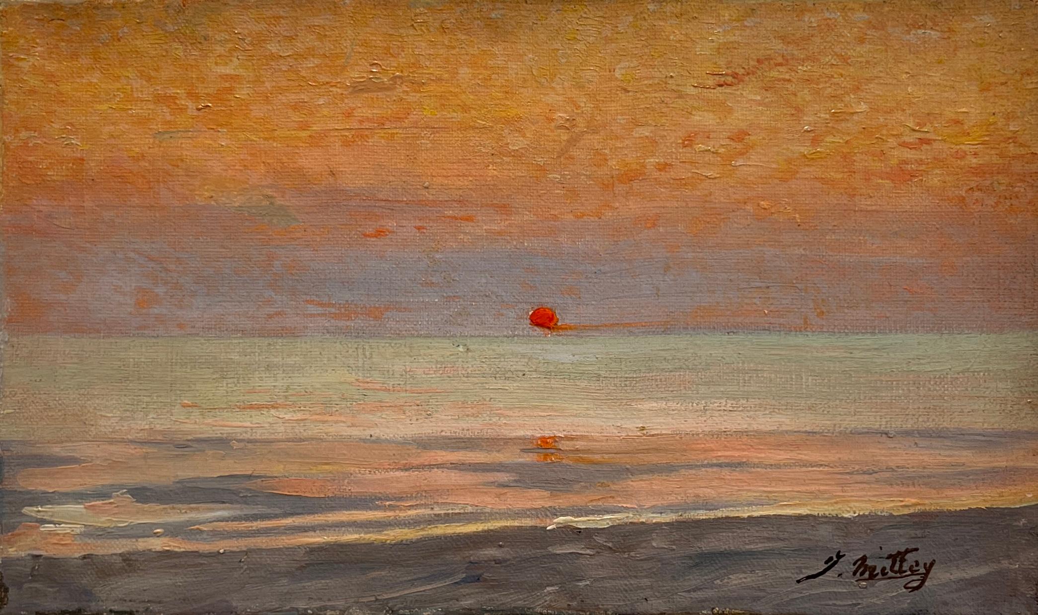 Landscape Painting Joseph Mittey - Coutainville sur mer, français