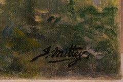 Sunset at Dawn, Impressionist 20th Century Landscape, Oil on Canvas