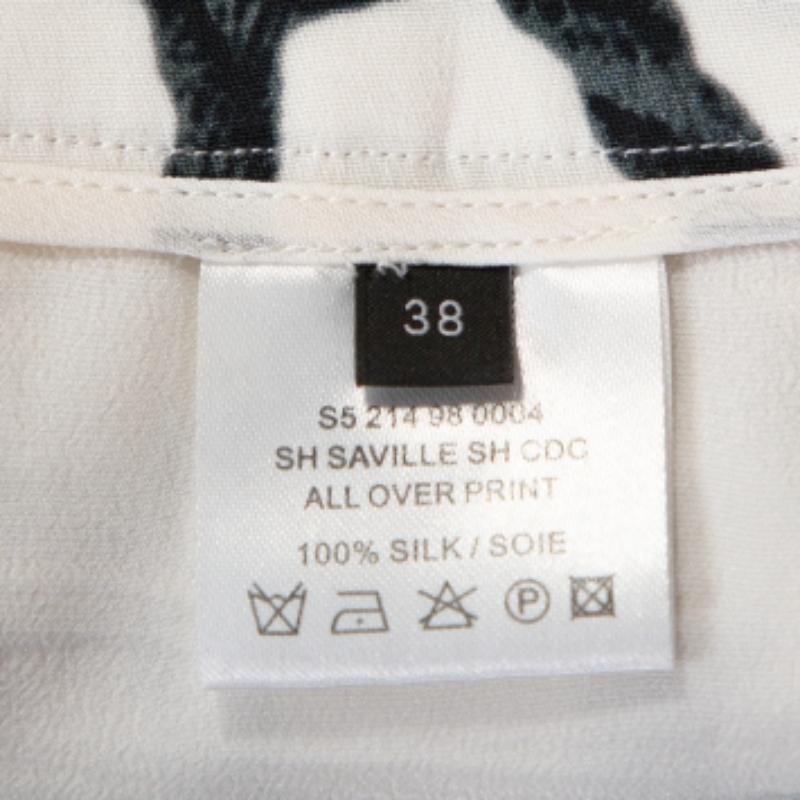 Donna Joseph Pantaloncini in seta stampata con corda monocromatica M. I. in vendita