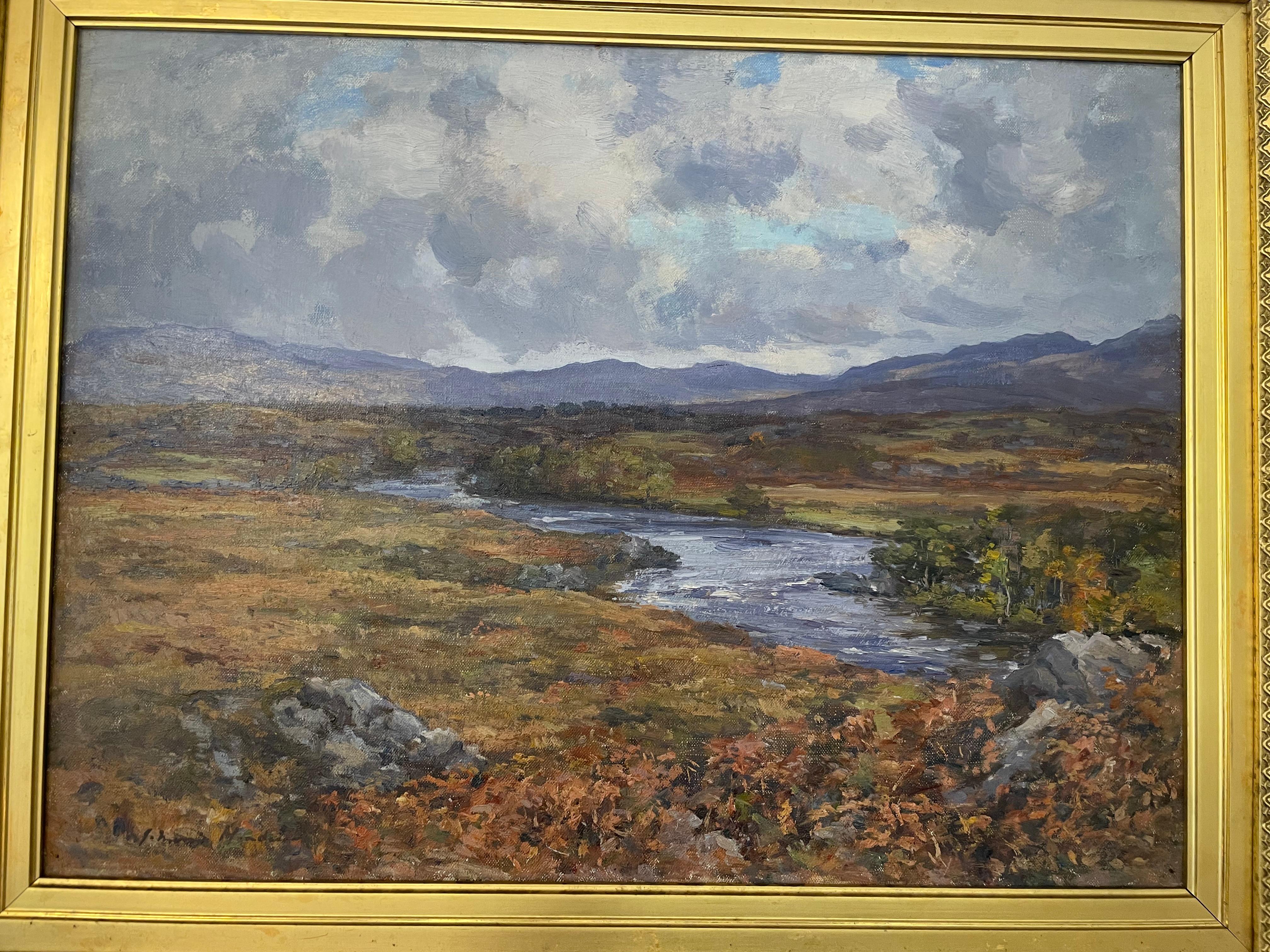 Scène de rivière d'automne - Painting de Joseph Morris Henderson