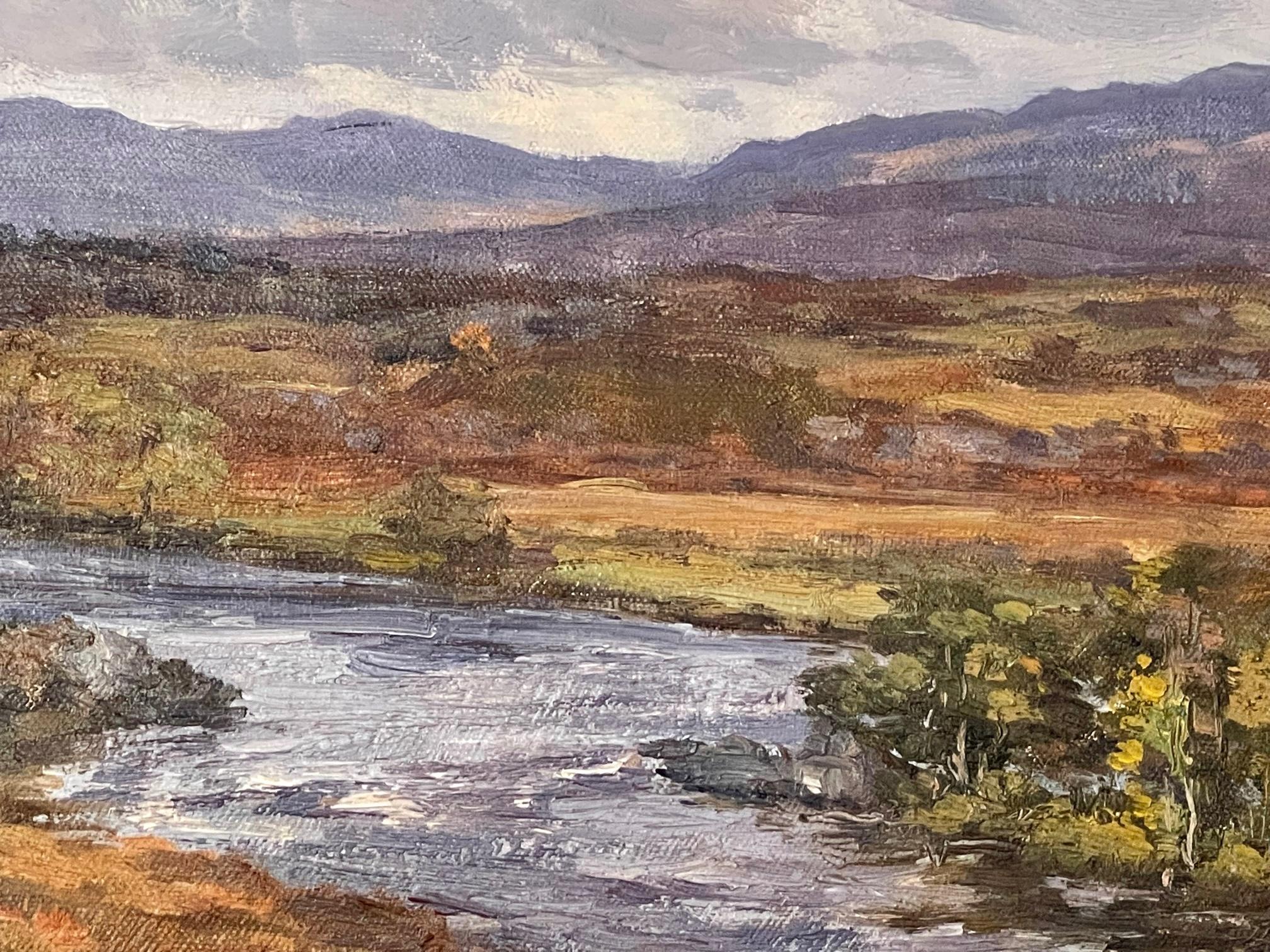 Autumnal River Scene - Naturalistic Painting by Joseph Morris Henderson