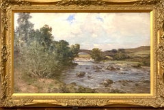 Bridge Over the Shallows, Scottish impressionist late 19th/early 20th century