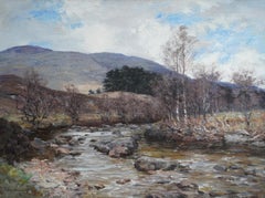 Moorland Stream Balquhidder – schottisches Impressionismus  Ausstellungs-Ölgemälde von 1923