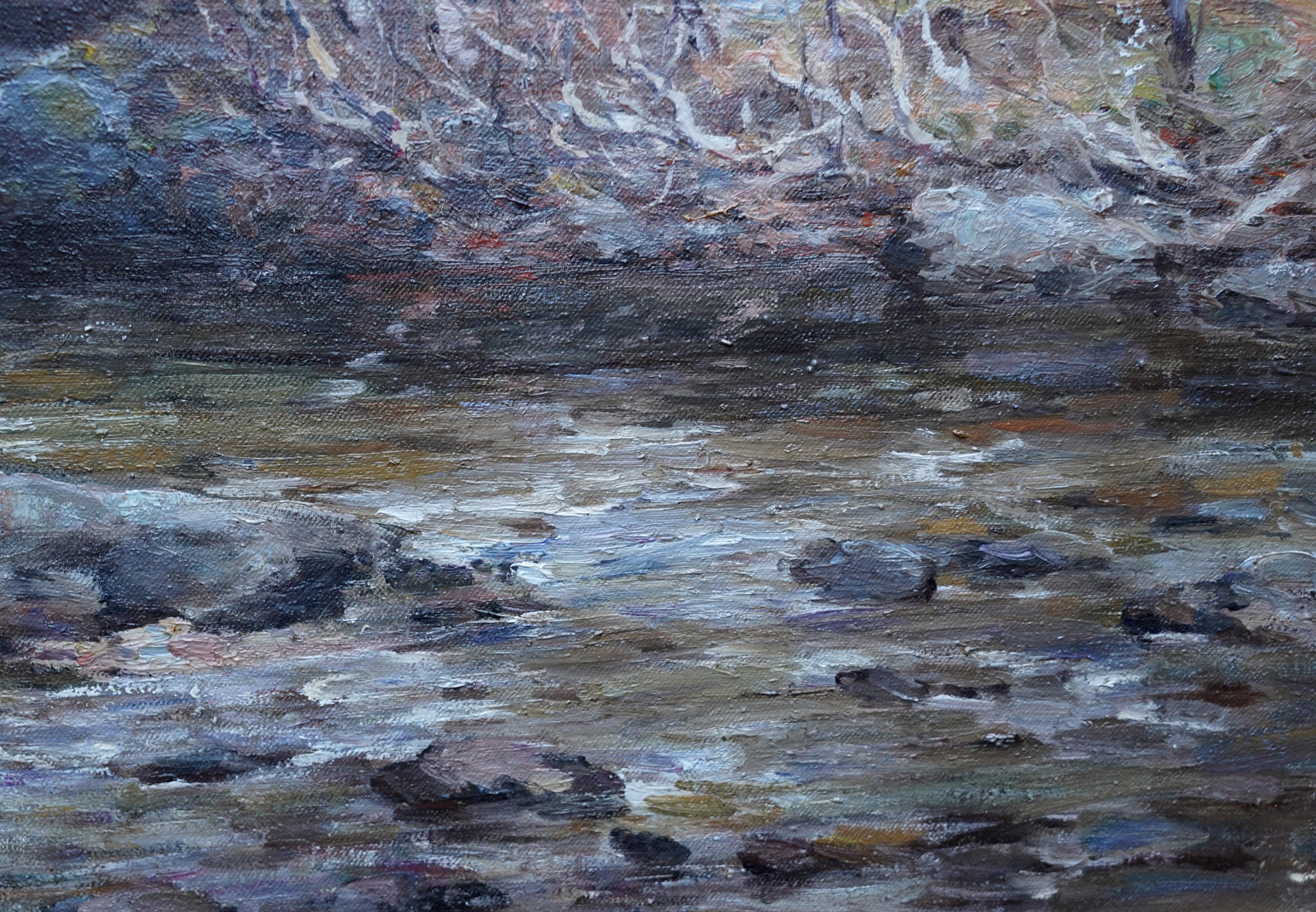 Moorland Stream Balquhidder - Scottish Impressionist  1923 exhib oil painting  For Sale 4