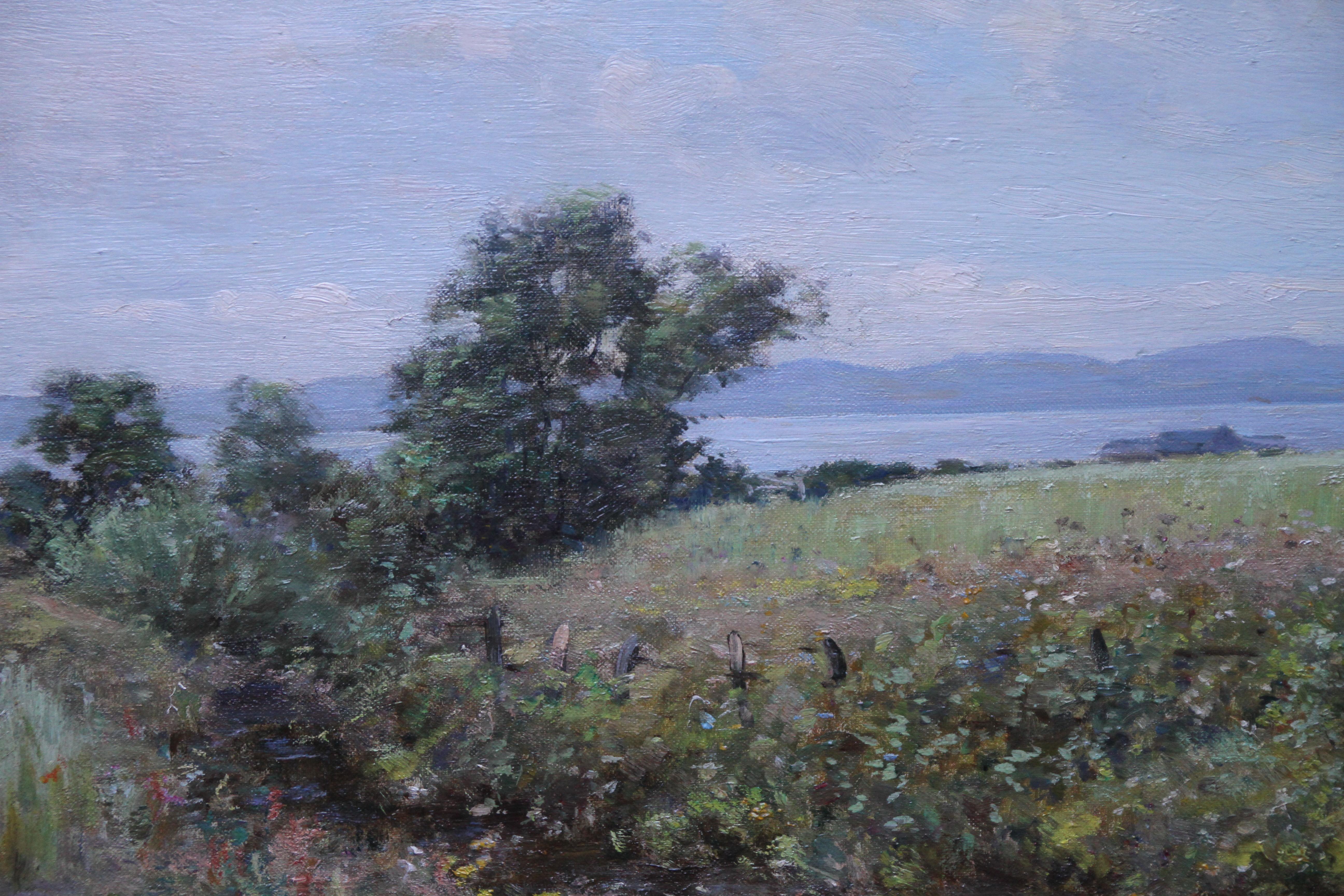 Scottish Coastal View Perthshire - Scottish 19th Century landscape oil painting - Impressionist Painting by Joseph Morris Henderson