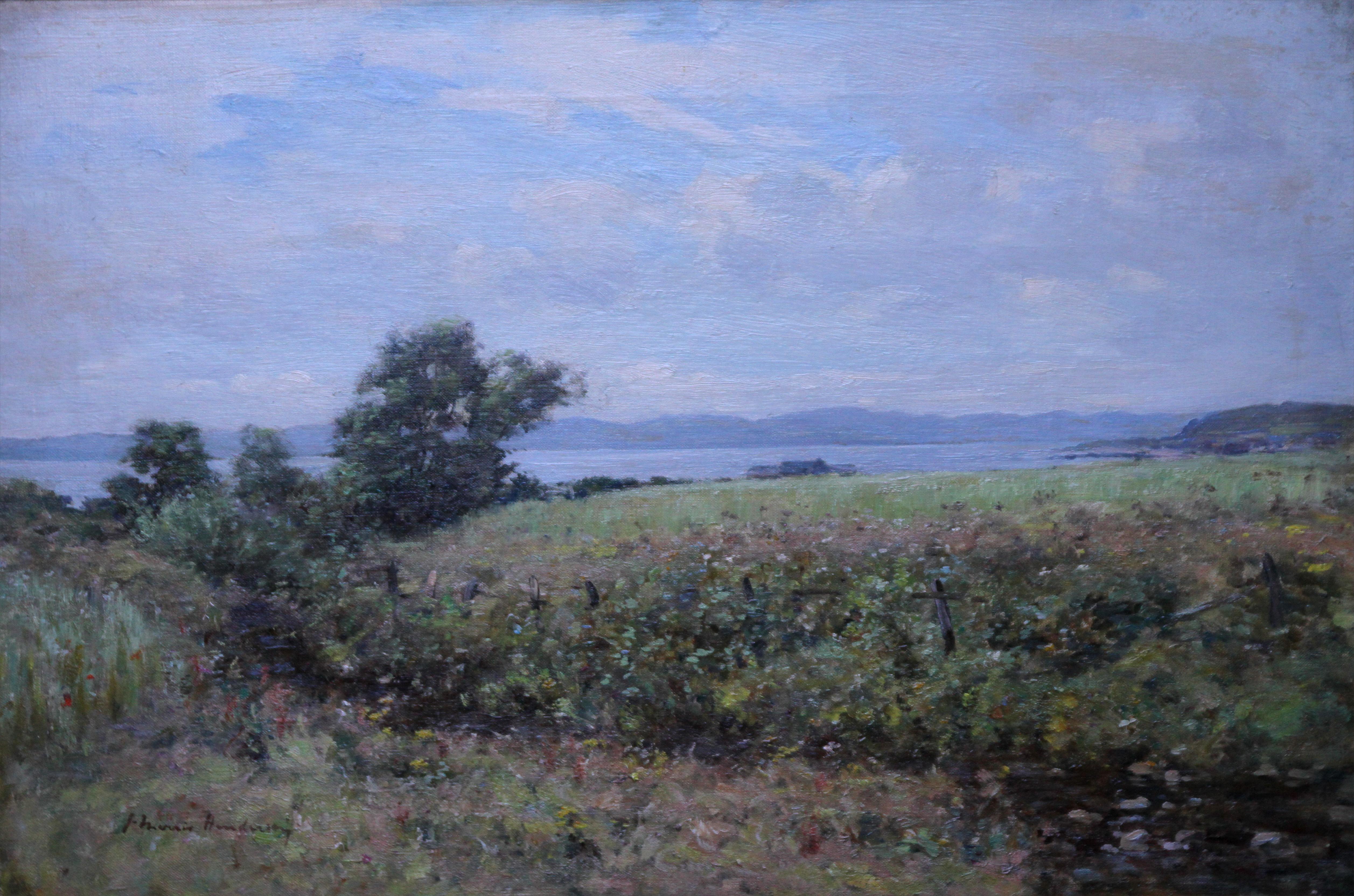 Scottish Coastal View Perthshire - Scottish 19th Century landscape oil painting For Sale 1