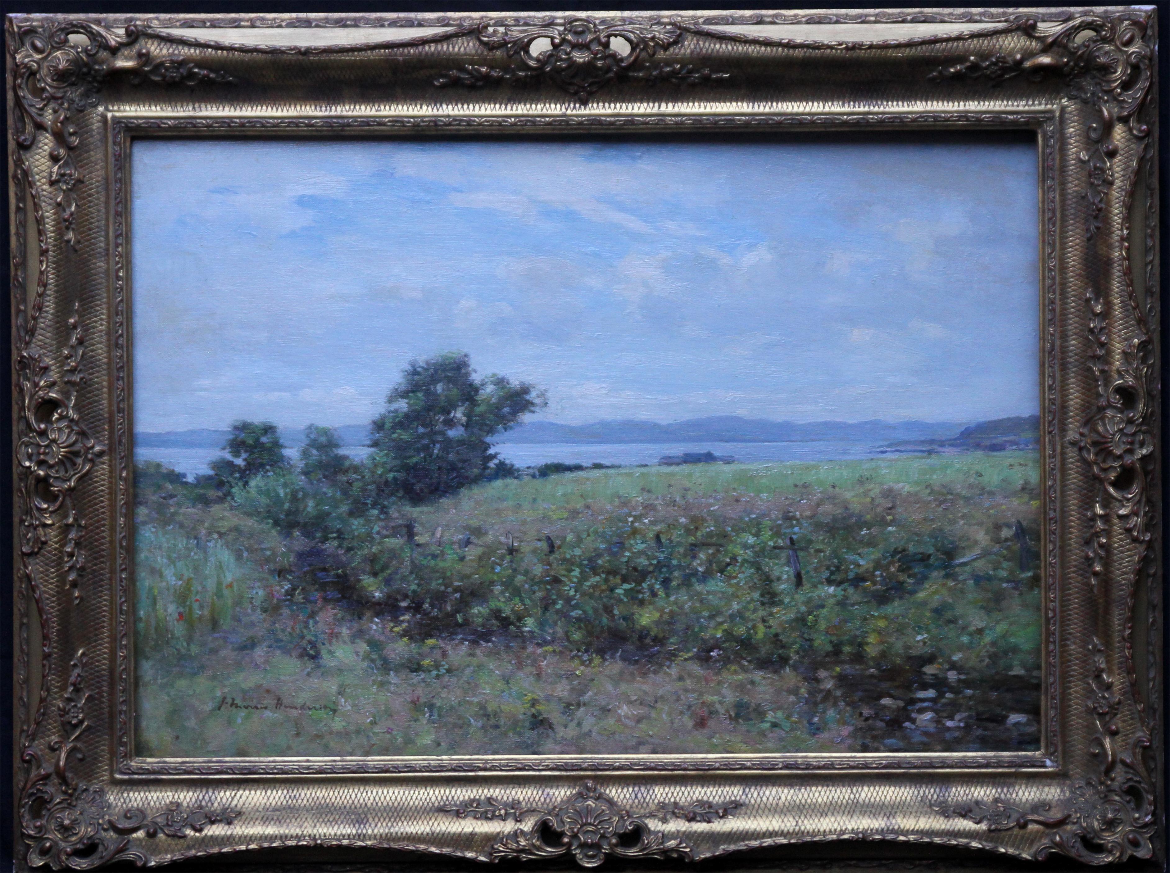 Scottish Coastal View Perthshire - Scottish 19th Century landscape oil painting For Sale 2