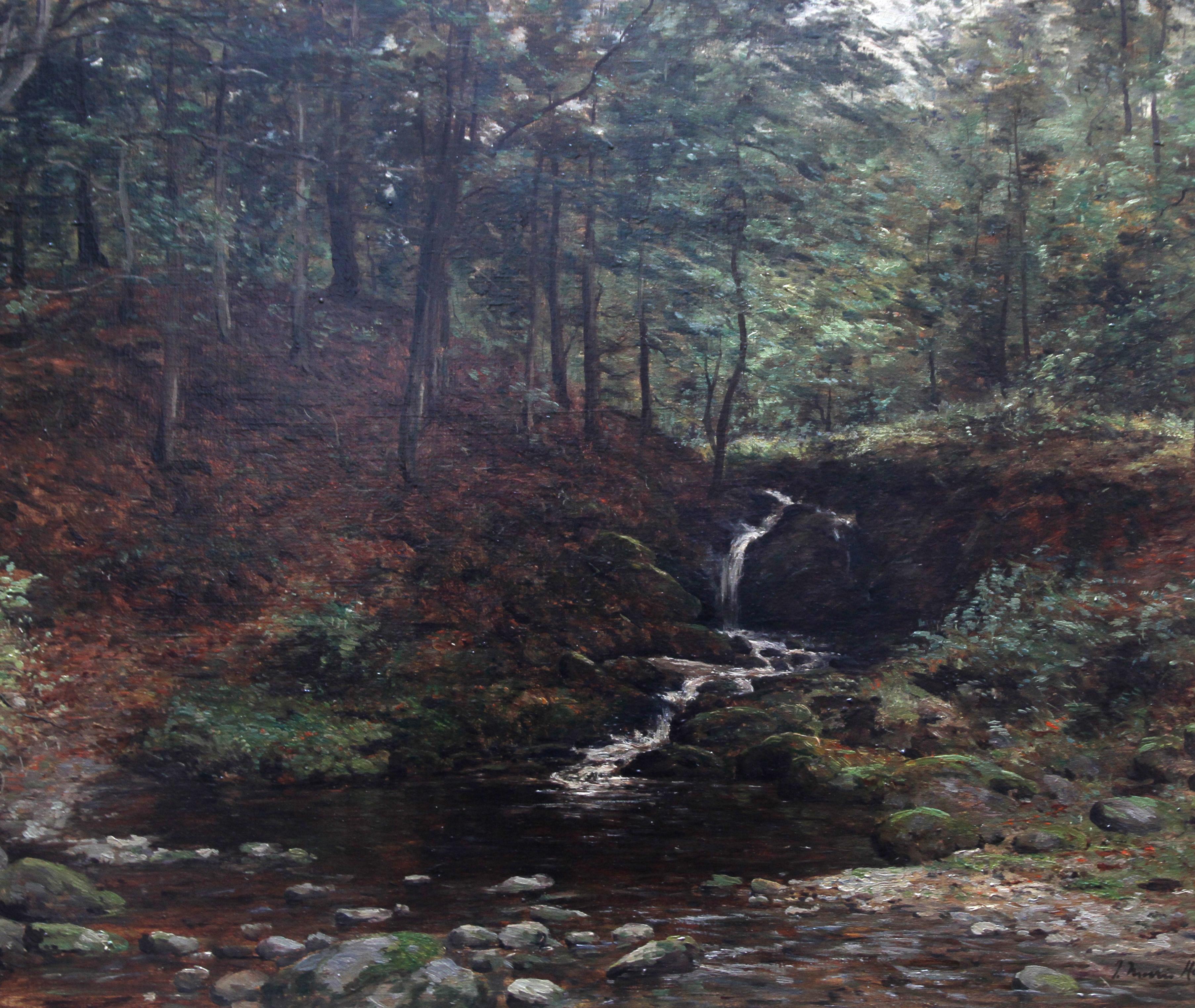 Scottish River Landscape Stirling - Impressionist art 1900 oil painting Scotland 1