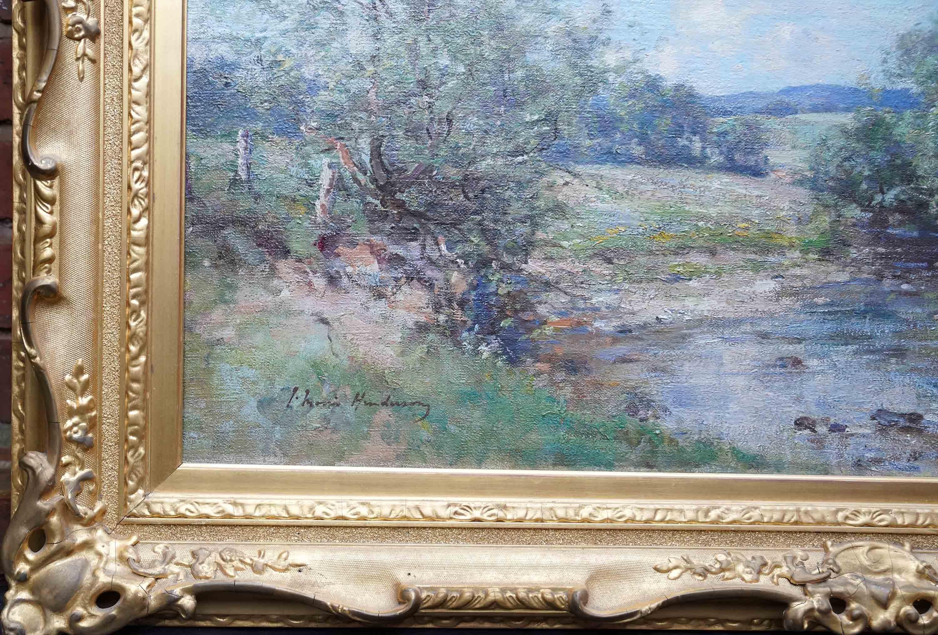 Stirling River Landscape Scotland - Scottish Impressionist 1910 art oil painting For Sale 8