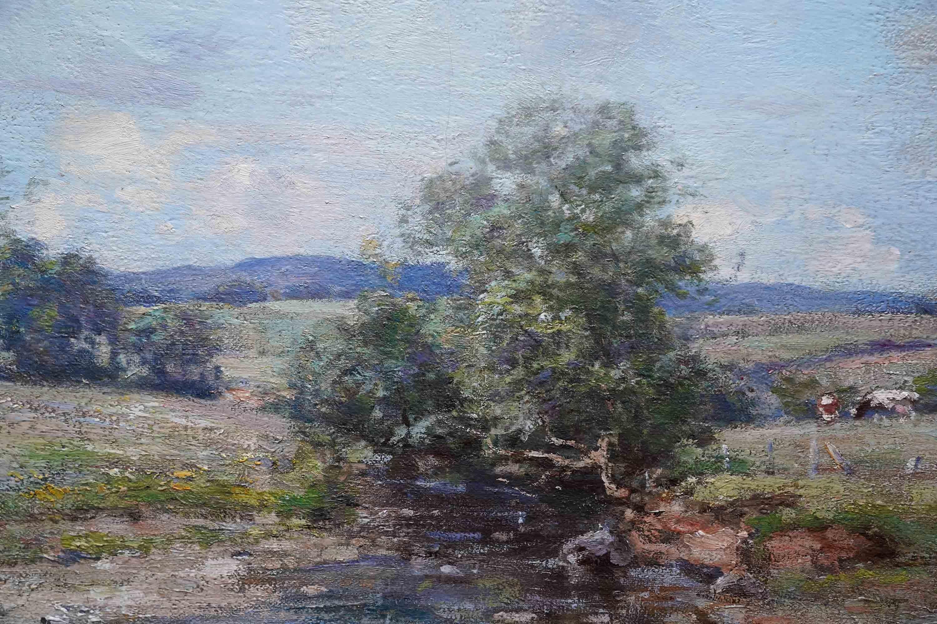 Stirling River Landscape Scotland - Scottish Impressionist 1910 art oil painting For Sale 3