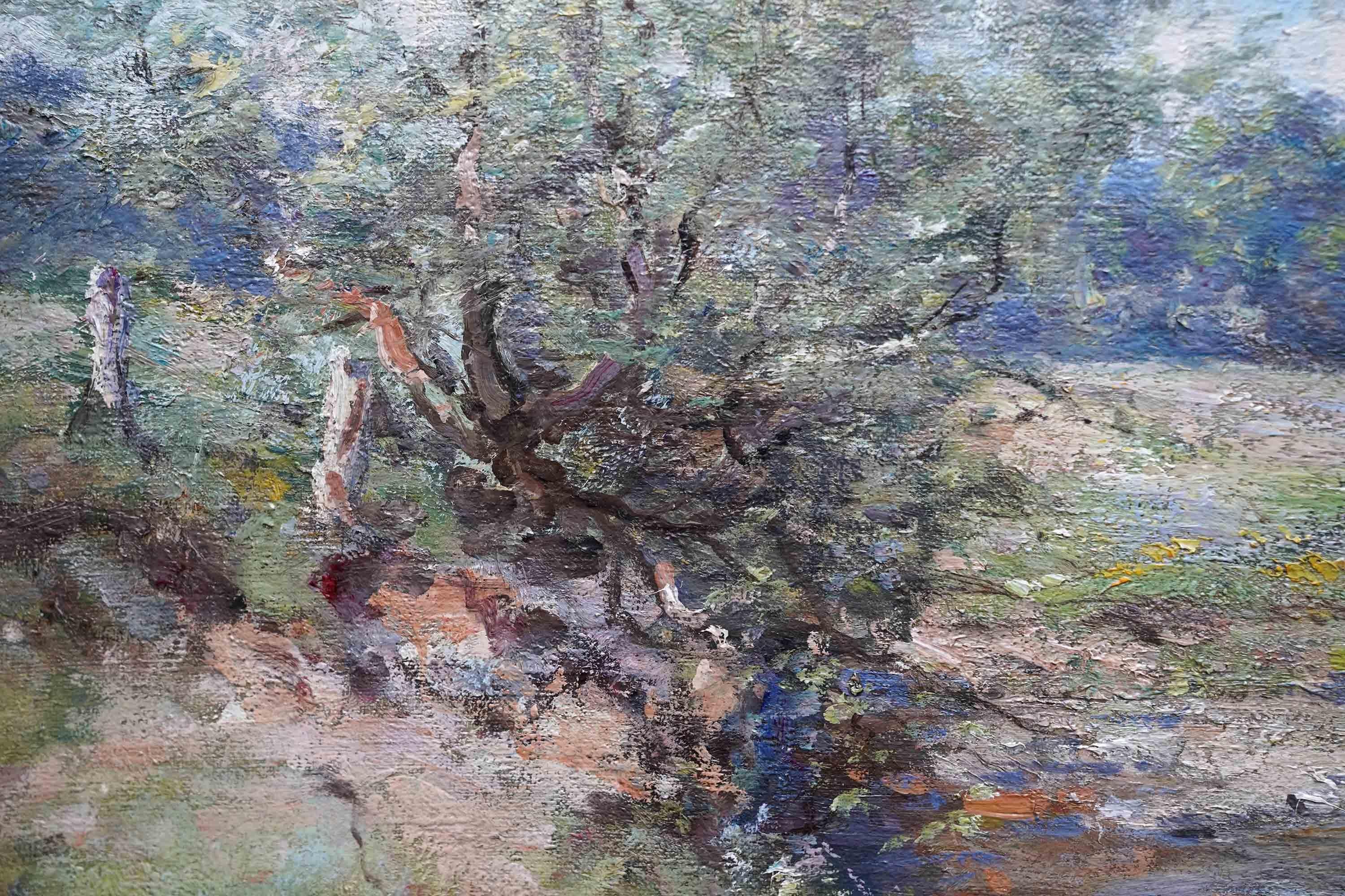 Stirling River Landscape Scotland - Scottish Impressionist 1910 art oil painting For Sale 6