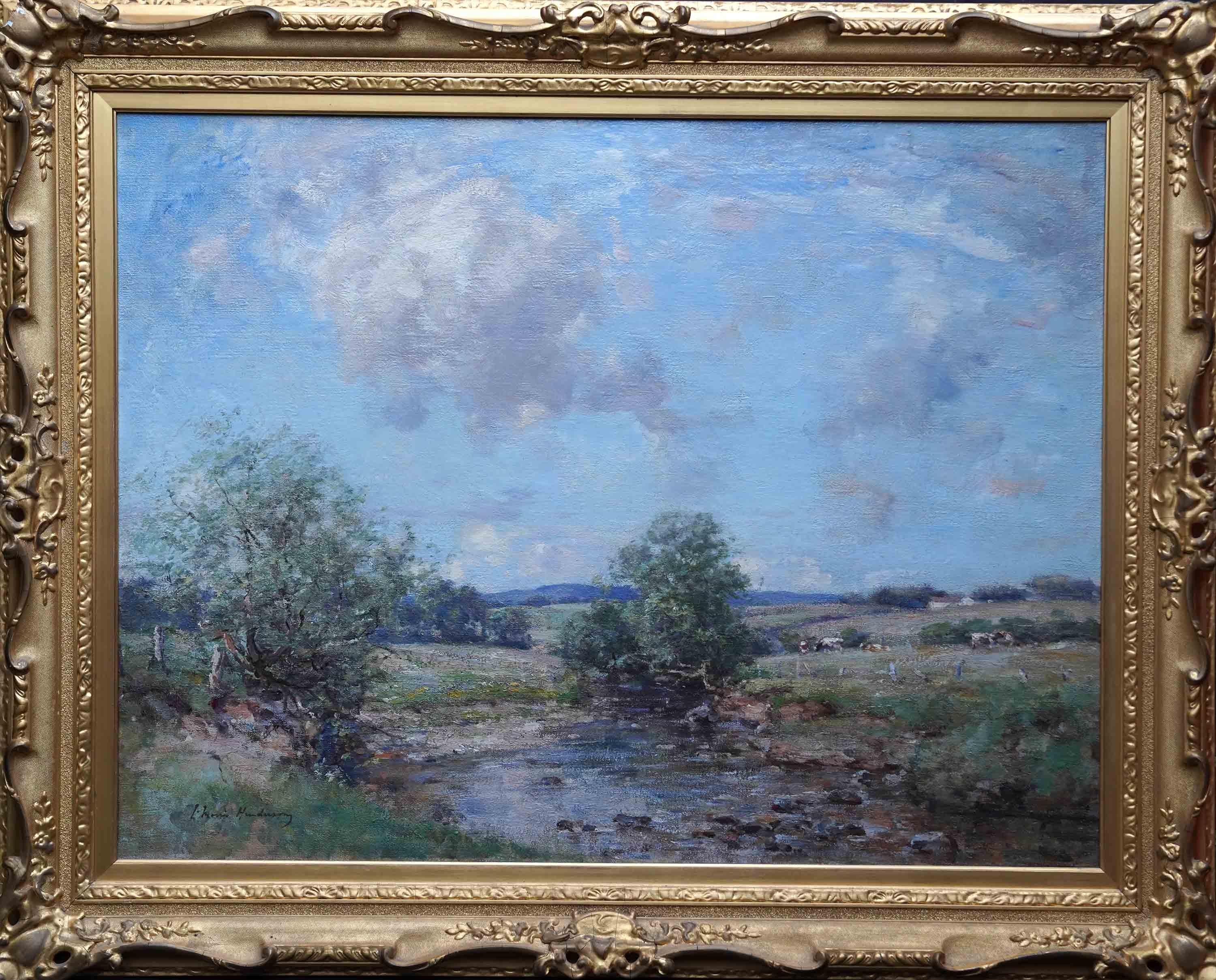 Joseph Morris Henderson Landscape Painting - Stirling River Landscape Scotland - Scottish Impressionist 1910 art oil painting