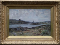 Tabert Castle Loch Fyne Écosse - Peinture à l'huile impressionniste écossaise
