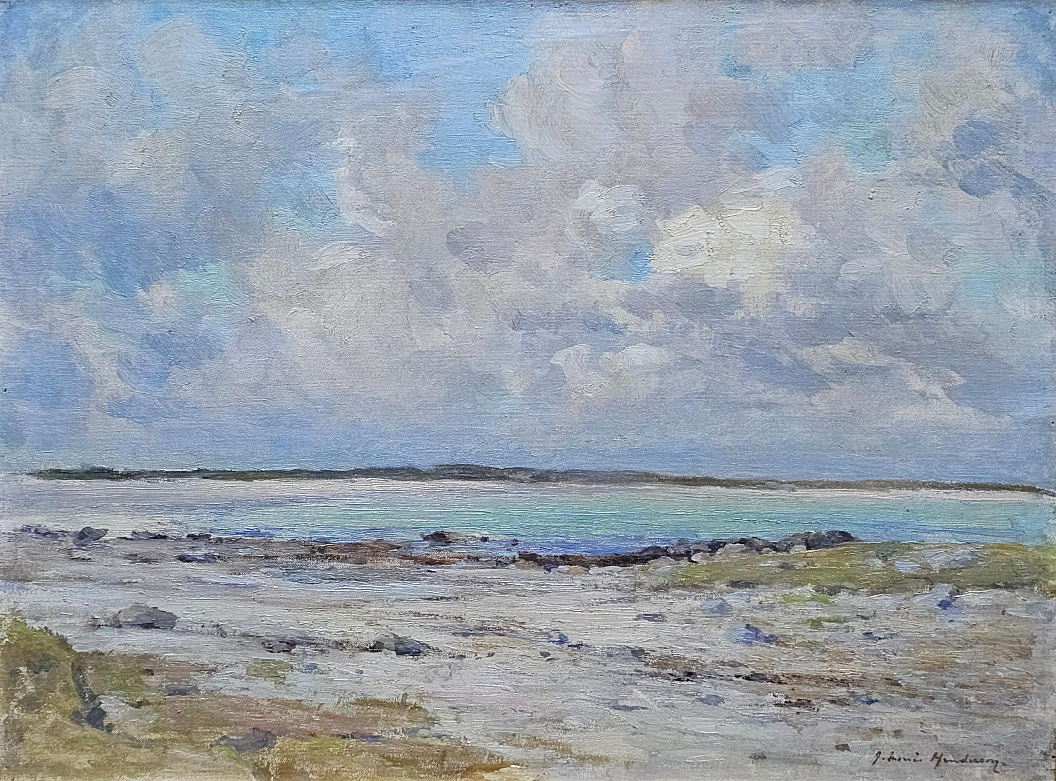 Tiree Coastal Landscape Scotland - Scottish Impressionist seascape oil painting - Painting by Joseph Morris Henderson