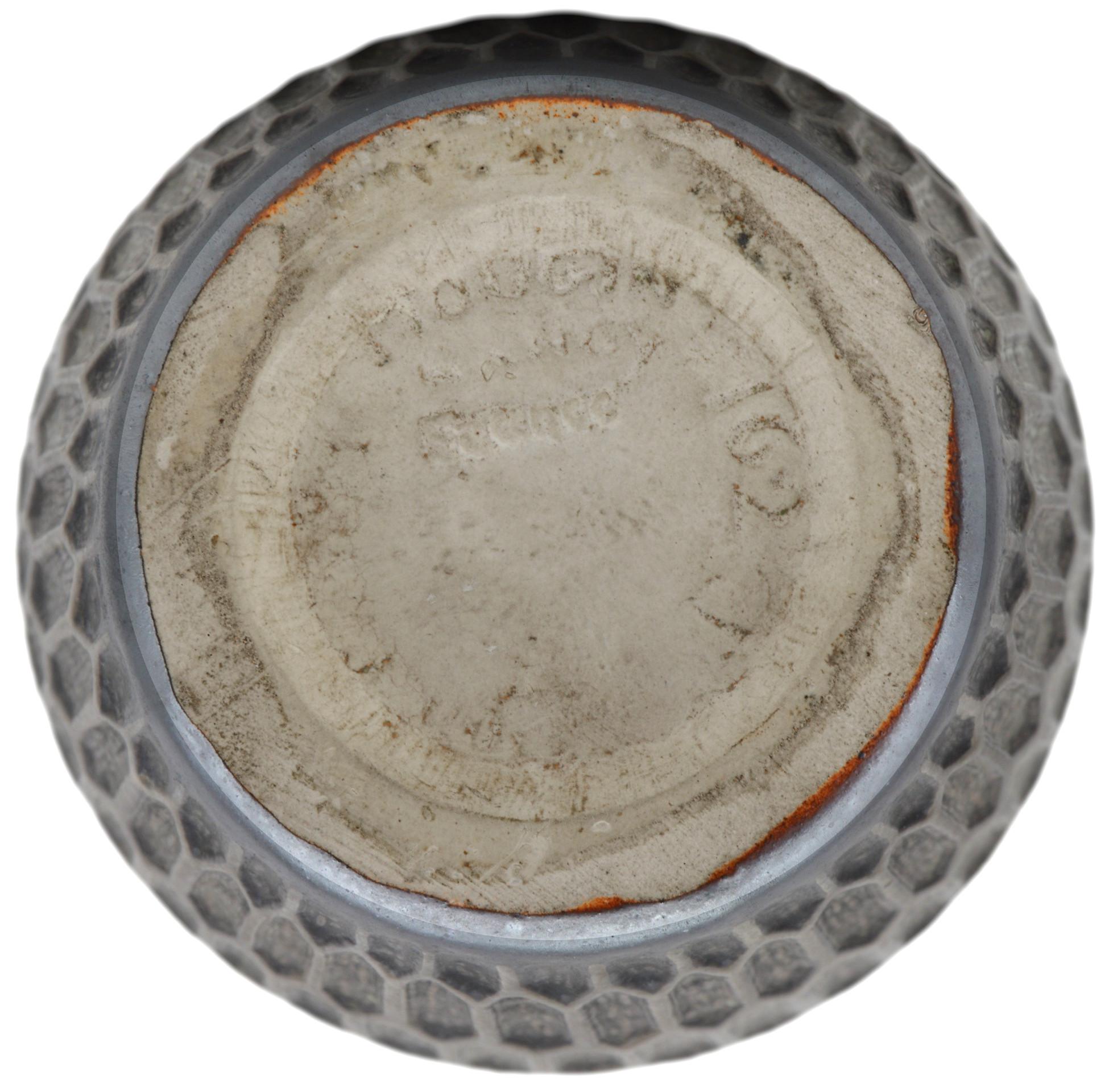 Ceramica Joseph Mougin Vaso Art Deco francese, Nido d'ape, Nancy 1920 in vendita