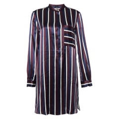 Joseph Mehrfarbige Satin College Streifen-Bluse S
