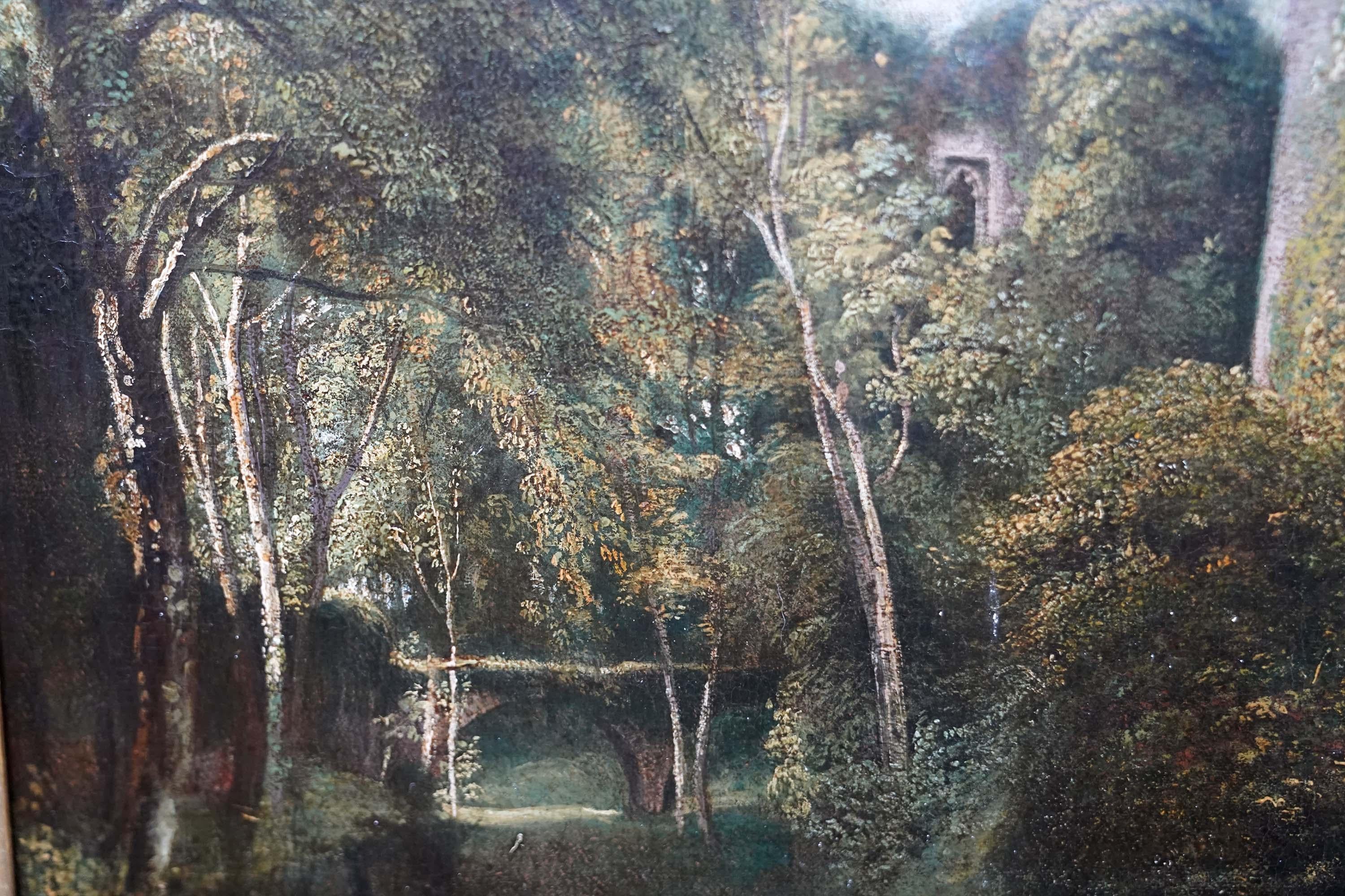 Castello di Raglan - Wales and Wales - pittura ad olio di paesaggio dell'arte britannica del XIX secolo in vendita 1