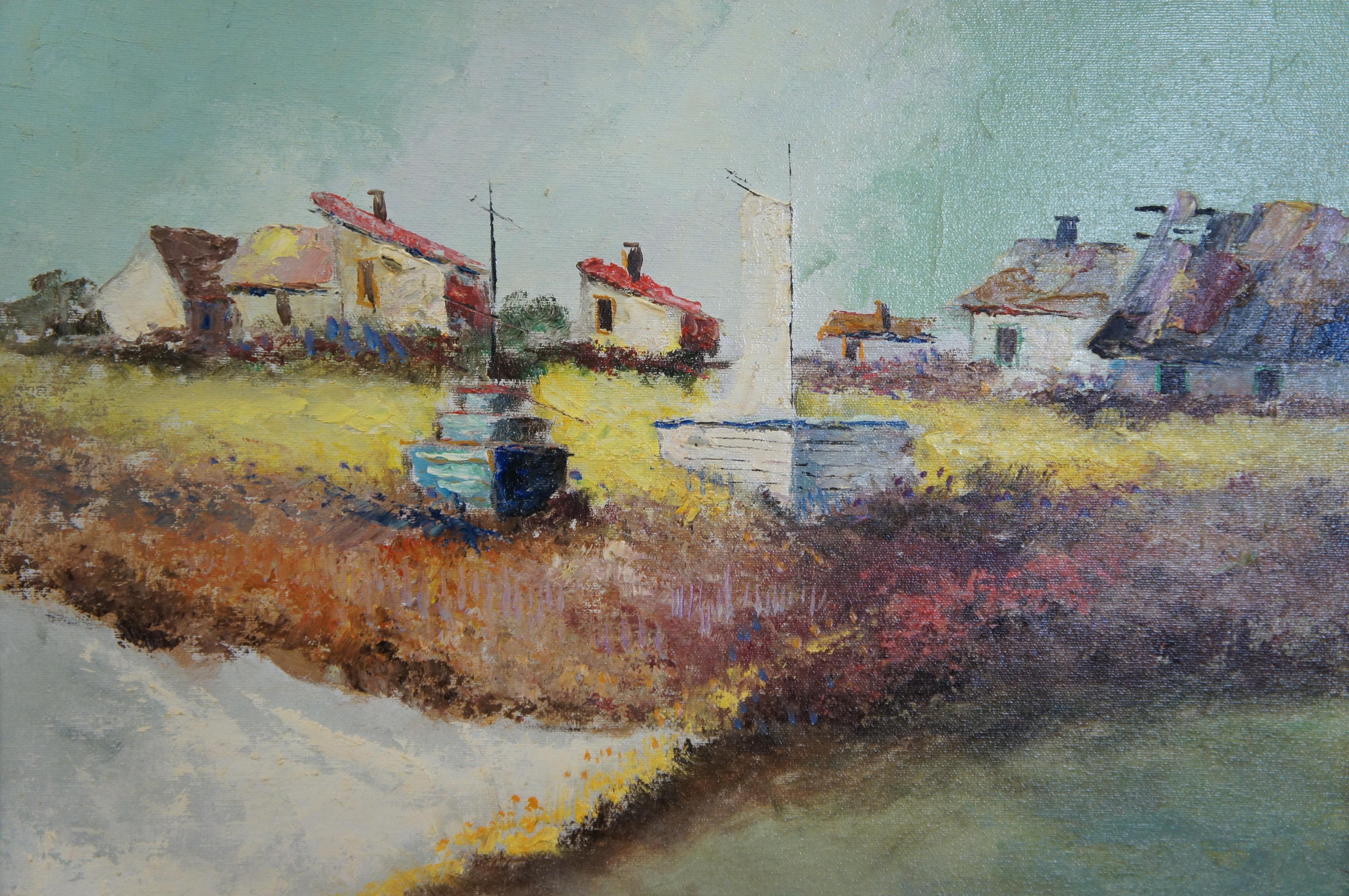 Joseph Nagy Impressionist Nautical Sailboat Boat Landscape Oil Painting 32