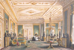 "The Green Drawing Room" 1848 After Joseph Nash Chromolithograph Windsor Castle