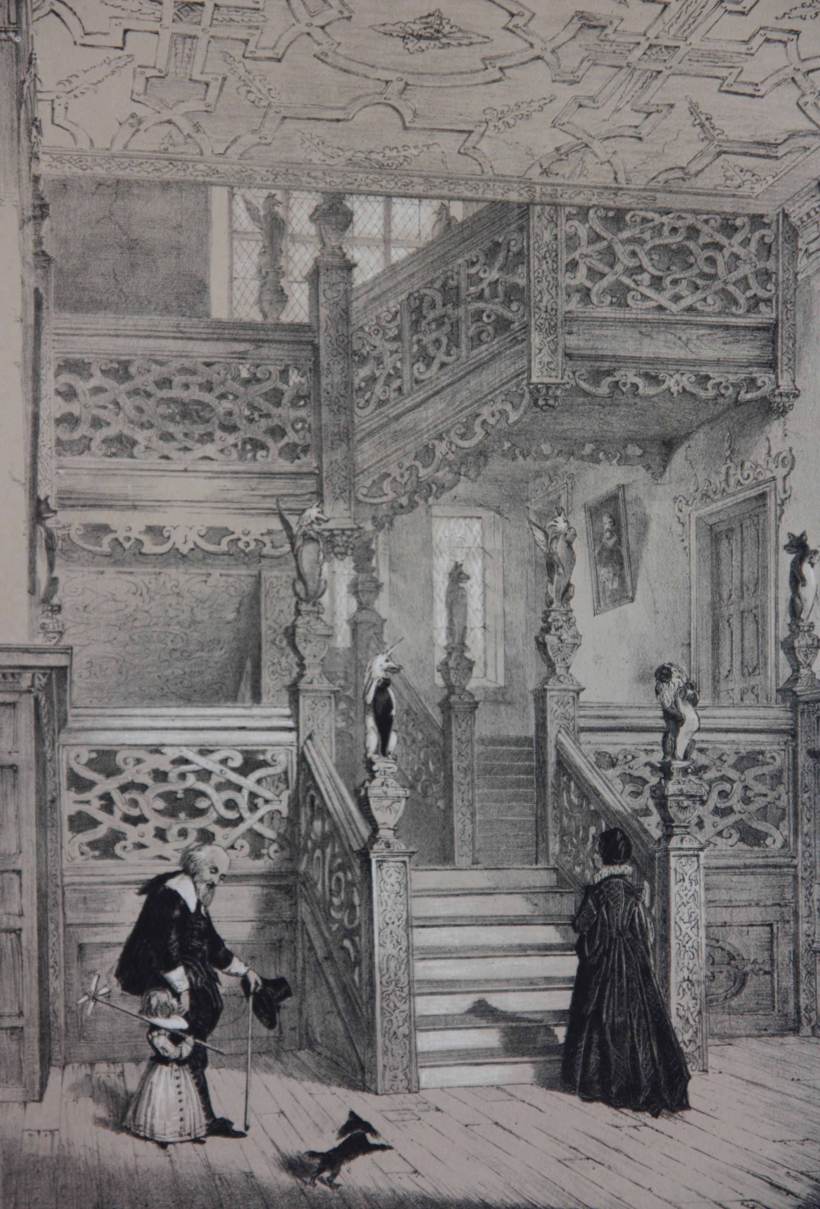 Set of Eight English Copperplate Engravings of Mansions of England, 19th Century For Sale 4