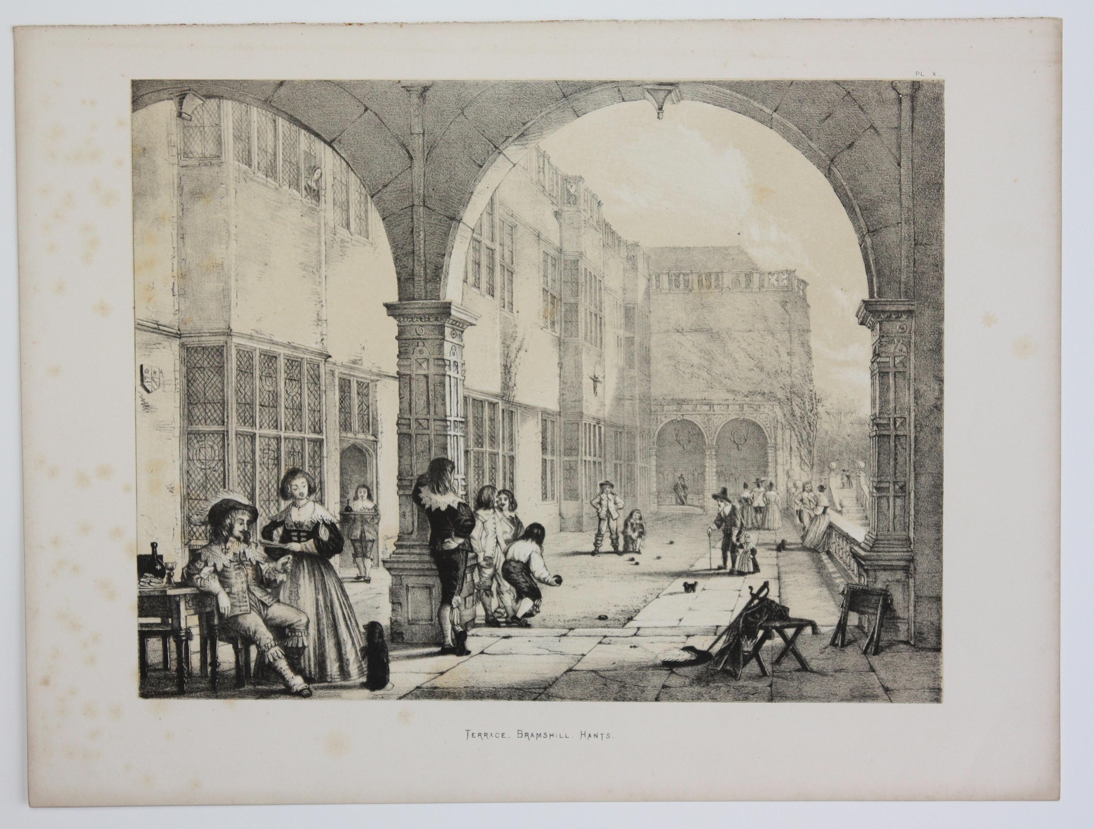 Set of Eight English Copperplate Engravings of Mansions of England, 19th Century For Sale 5