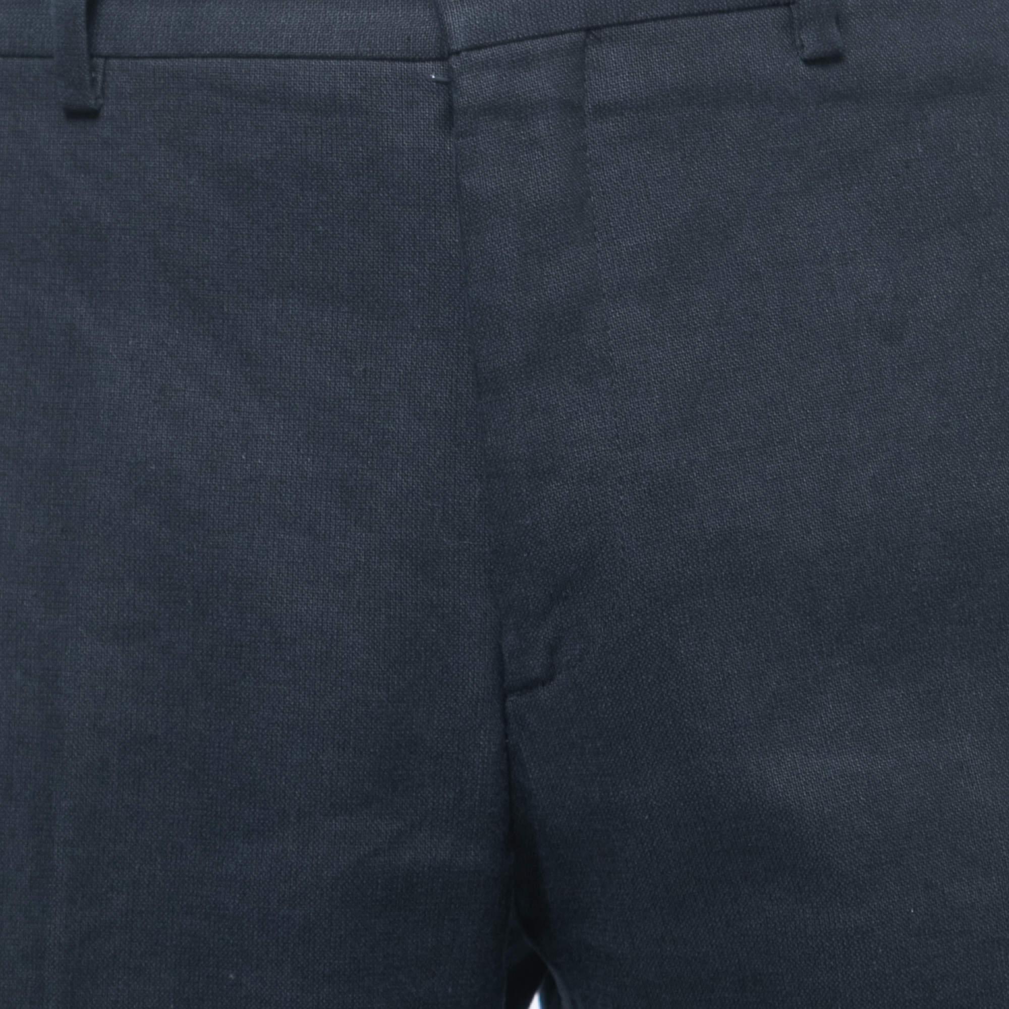 Black Joseph Navy Blue Linen Blend Trousers 3XL For Sale