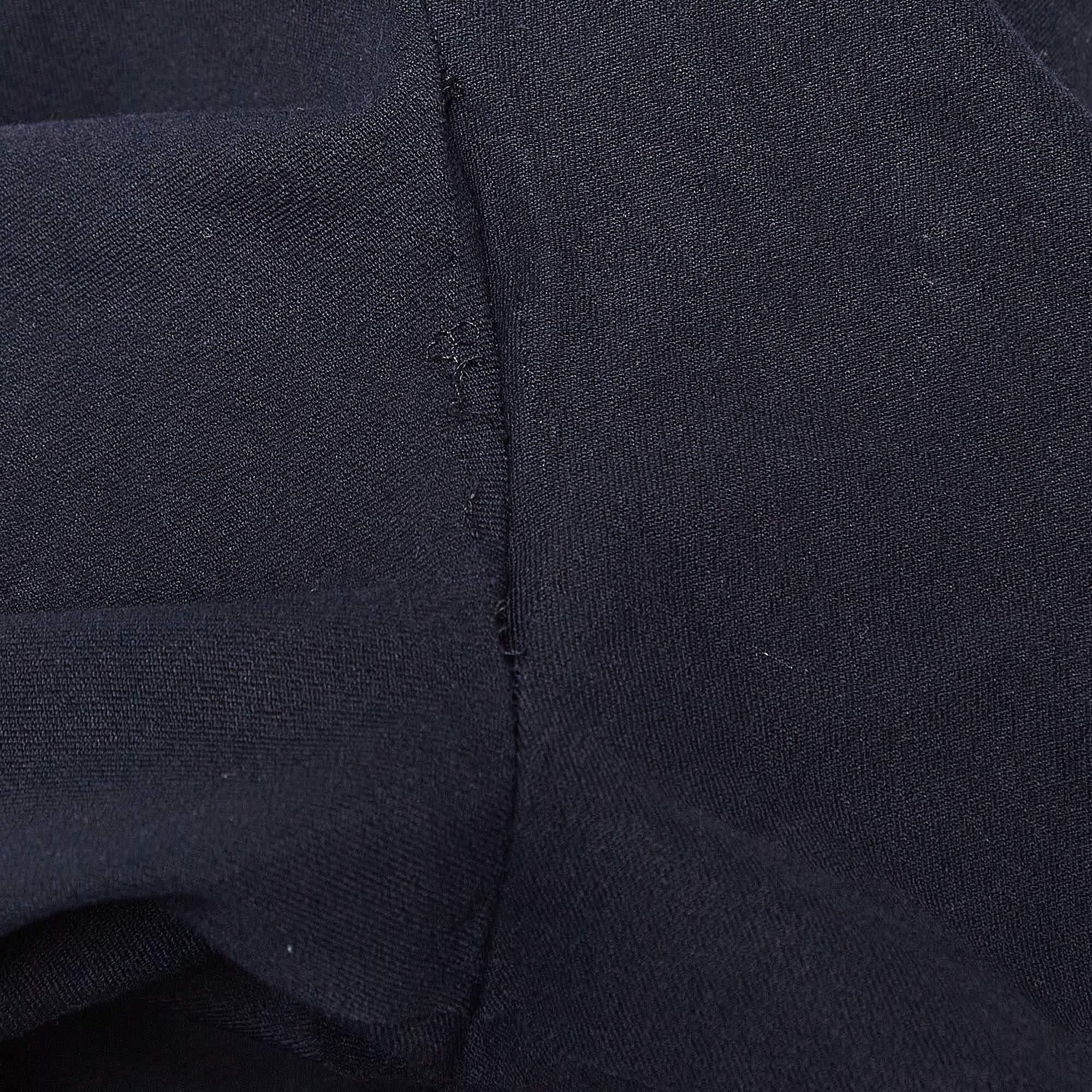Joseph Navy Blue Stretch Gabardine Leggings M In Good Condition In Dubai, Al Qouz 2