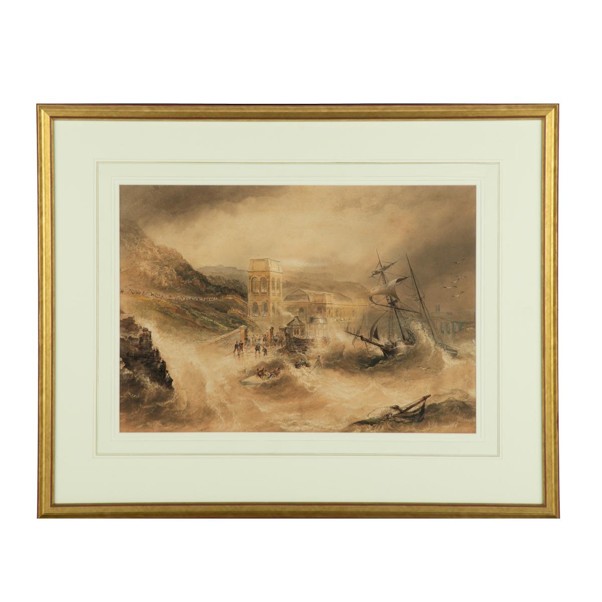 XIX secolo Joseph Newington Carter: La perdita della scialuppa di Scarborough Amelia, 1865 in vendita