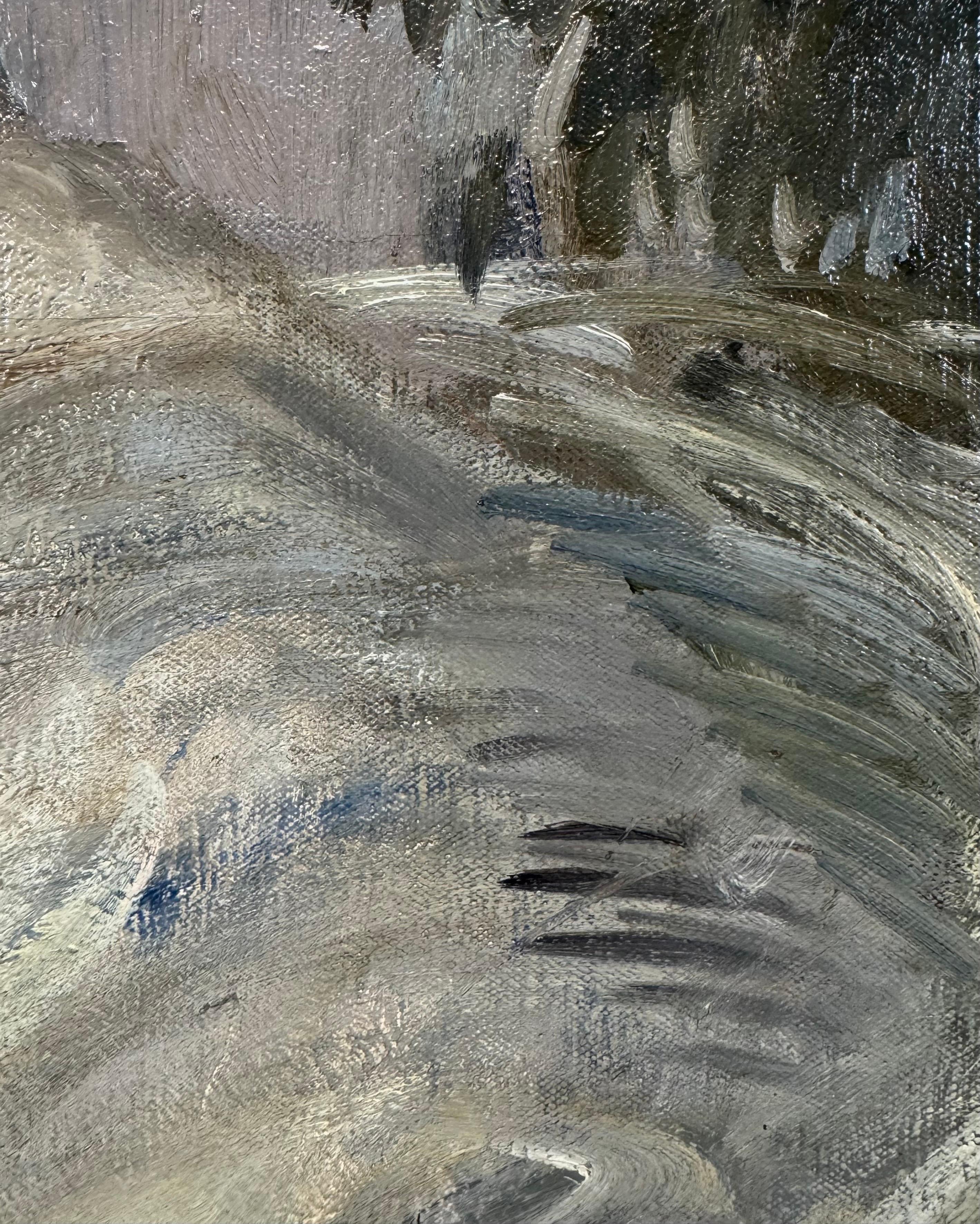 “Portrait of a Lady in White, c. 1905-10” Impressionist Edwardian Belle Époque en vente 2