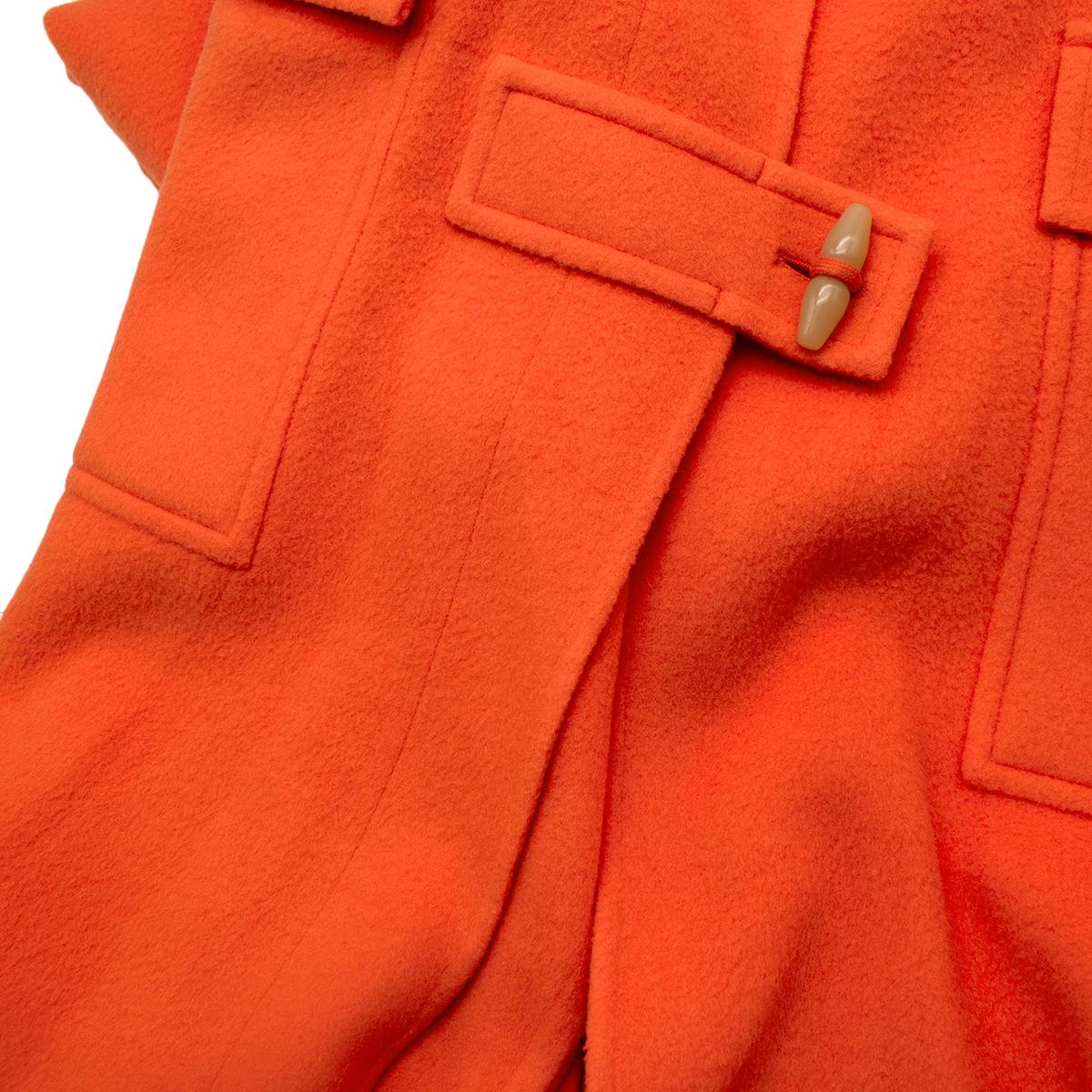 Joseph Orange Maken Wool Duffle Coat - US 0-2 In New Condition For Sale In London, GB