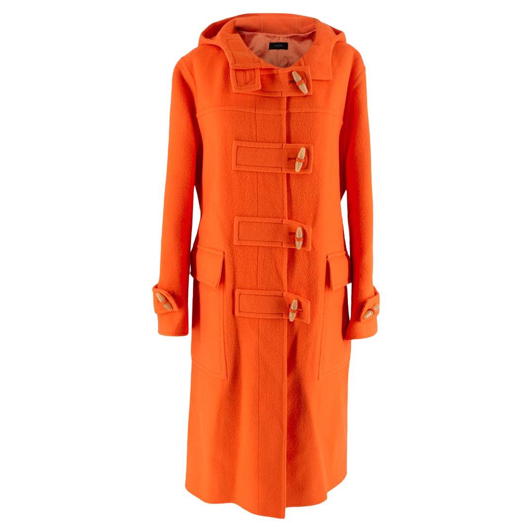 Joseph Orange Maken Wool Duffle Coat - US 0-2 For Sale