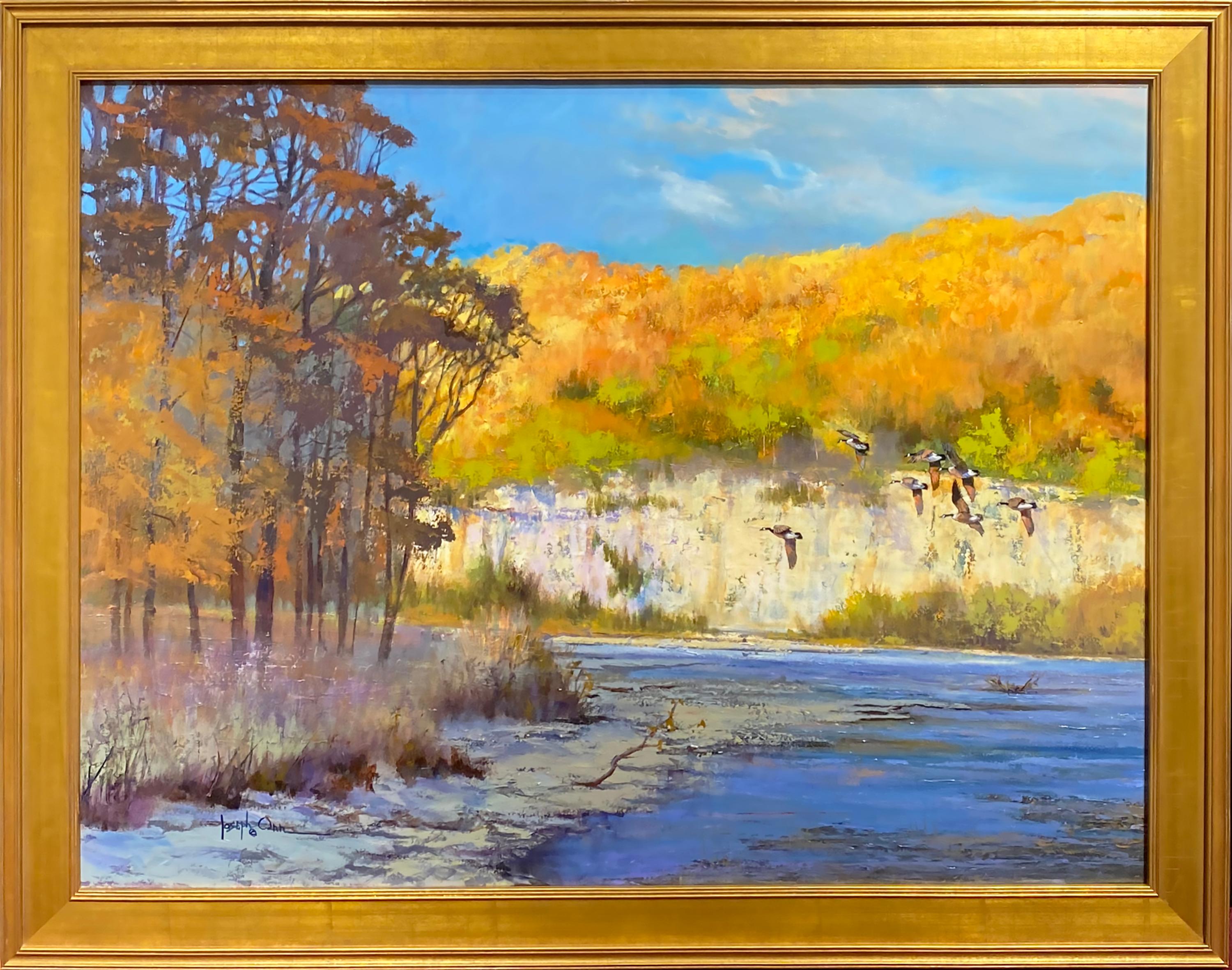 Lake Visitors - Painting by Joseph Orr