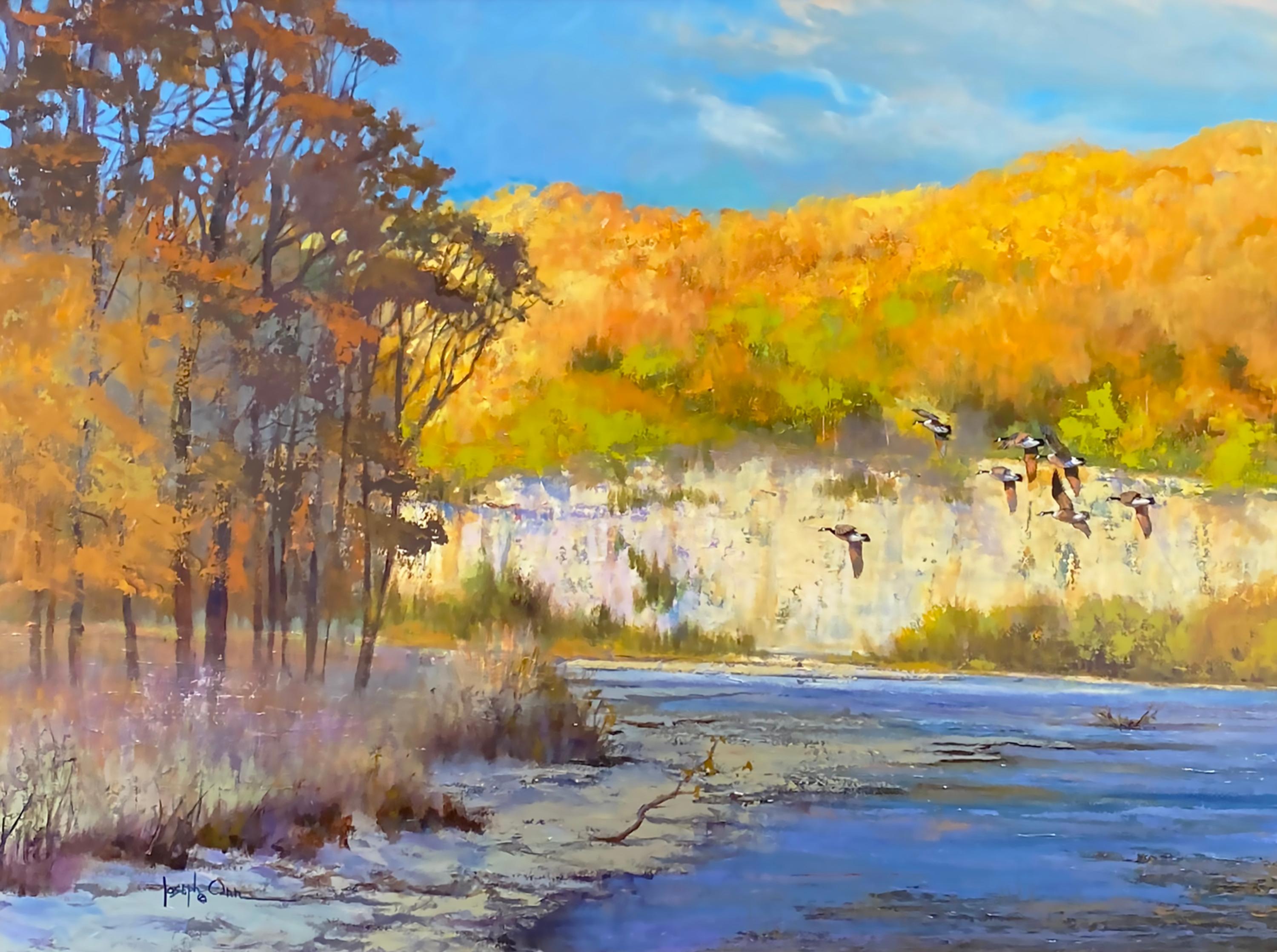 Joseph Orr Landscape Painting - Lake Visitors