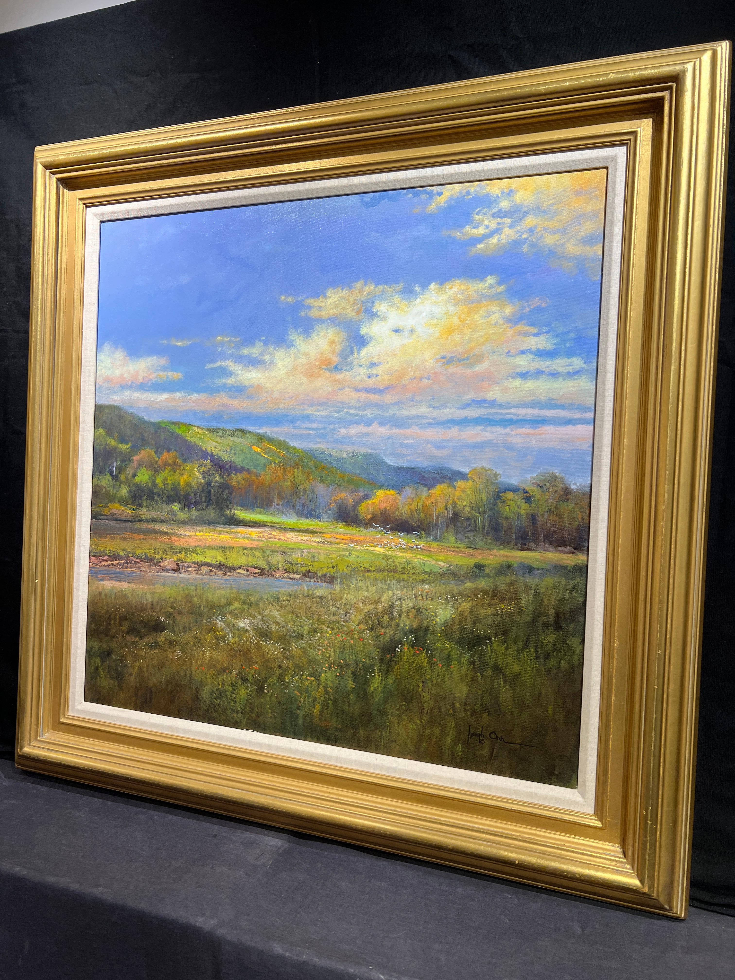 Acceso al río - Landscape Painting Gris de Joseph Orr