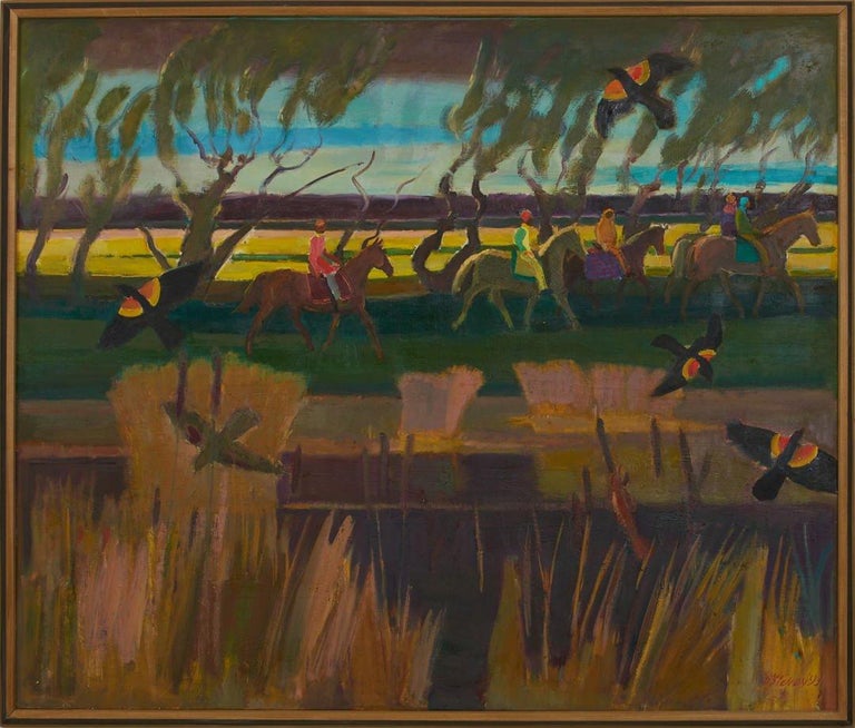 Joseph O'Sickey - Autumn Riders and Red Wing Black Birds, 1993 - Horse ...