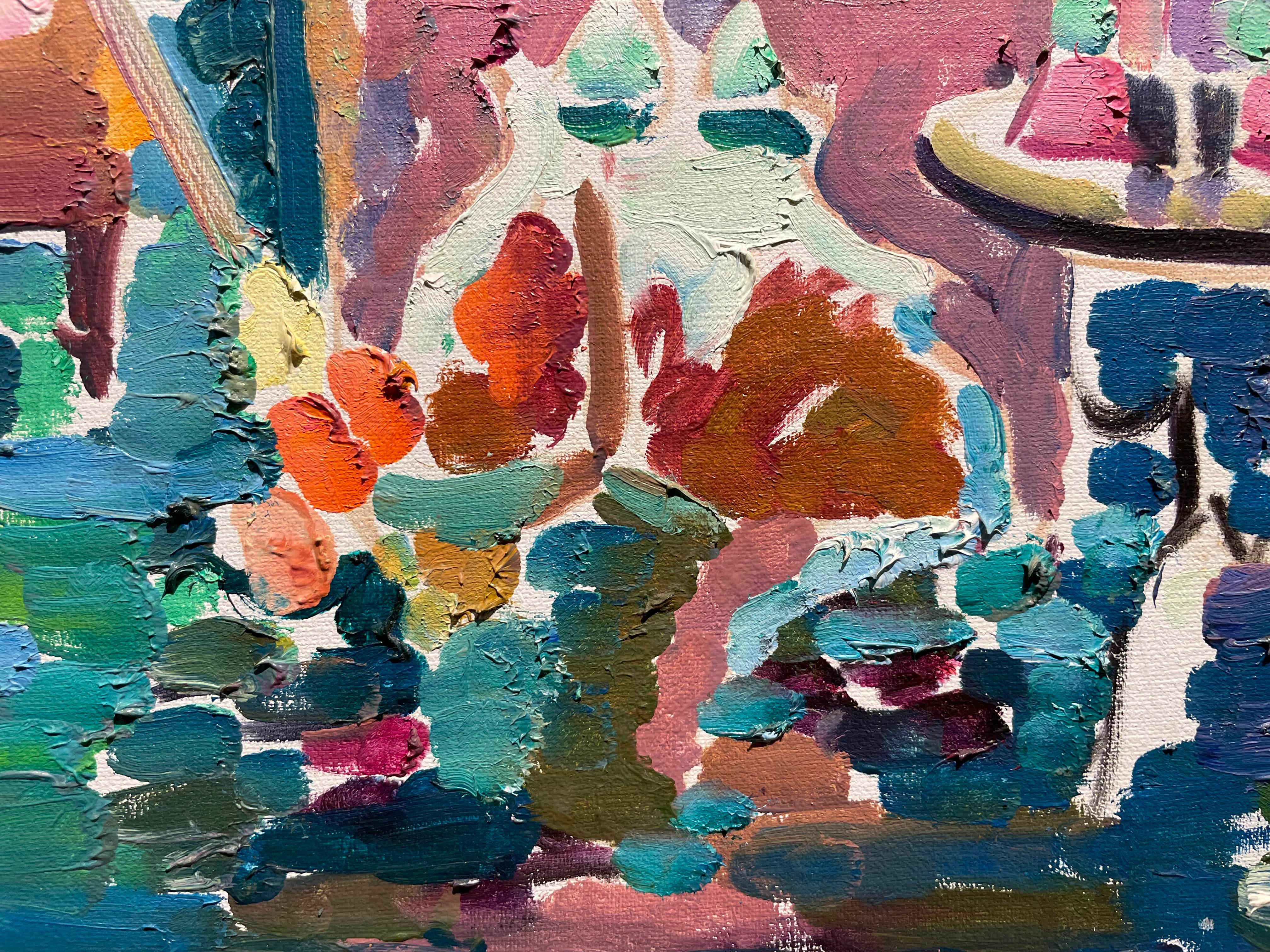 Backyard Garden Still-Life Landscape Scene, Cleveland School Artist For Sale 8